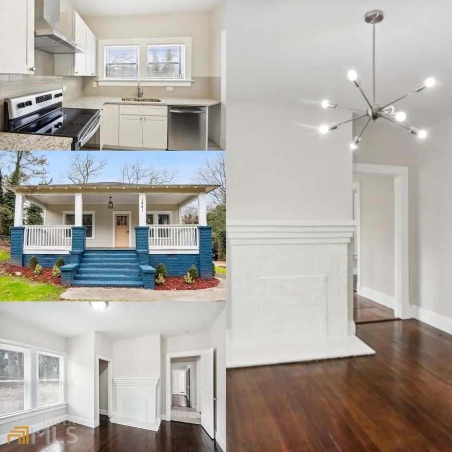 Welcome Home! Greet your friends and sit a while on the inviting rocking chair front porch of this 100+ year old southern charm beauty. Better than new and redeemed to perfection. Peacefully nestled on a large, level lot of inside-the-perimeter land. With a kinship to ancestry, you can be the steward who gets to bring this timeless property into the next era. Explore the city at your fingertips via highway I-20 and I-285 only minutes away! Convenient to Adams park, Alfred Tup Golf course, Cascade springs nature preserve, Downtown and Hartsfield Jackson Airport. Inside will not disappoint. This home is the perfect blend of modern day living and old world charm. You'll love the beautifully refinished original hardwood floors, exquisite moldings and detailed finishes, fireplace facades. The gourmet white kitchen is the heart of the home- complete with SS appliances and natural stone countertops. Both bedrooms are generously sized. Updated bath with tub/shower combo and custom tile work. With mature plantings and a nice amount of green grassy space for play, the outdoor space will not disappoint. The lot is expansive, level and swimming pool ready! Eclectic neighborhood boasting both mini and mega-mansions. With its warm sense of community and only moments to shops, eateries and transport, this stunner provides all the elements for relaxing, comfortable and easycare living. Move in today and start making memories tomorrow!