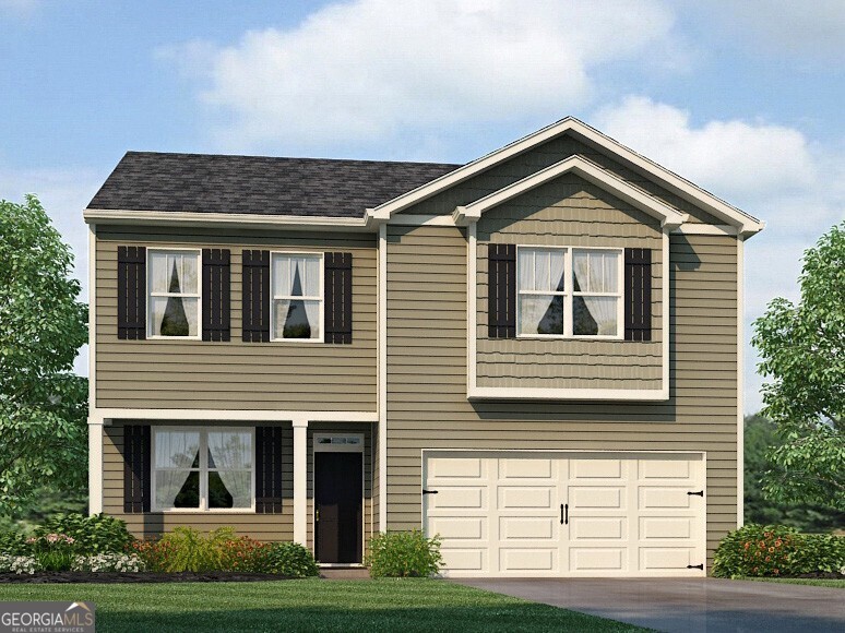 Welcome to the beautiful Penwell at 203 Oak View Way, a thoughtfully designed, two-story home in our Dallas, Ga community, Oakleigh Glen. This floorplan perfectly blends modern convenience with timeless charm. With 3 spacious bedrooms, 2.5 baths, a generous 2-car garage, and a basement, this home is ready to accommodate your lifestyle. Experience an open-concept great room that flows seamlessly into the kitchen, creating an ideal space for effortless entertaining. The kitchen is a chef's delight, featuring an elegant corner pantry, stylish White cabinets, and stunning granite countertops, stainless steel appliance package is included, making meal prep a breeze. Beautiful LVP hardwood-style flooring spans the entire downstairs, offering a stylish and durable finish. A versatile loft area provides extra living space, perfect for an office, playroom, or media room, adapting to your family's needs. Generously sized bedrooms ensure comfort and privacy for all family members. The primary suite is a true retreat, featuring an optional deluxe bath and a spacious layout for ultimate relaxation. The primary bath includes a shower with a glass door, providing a polished and sophisticated finish. The hall bath includes an extra bowl option for added convenience, making morning routines smoother. All bedrooms are equipped with plush carpet flooring, adding a cozy touch to your living spaces. This Penwell home is designed for comfort, convenience, and style. Don't miss out on this incredible opportunity at Oakleigh Glen - schedule your tour of 203 Oak View Way today!