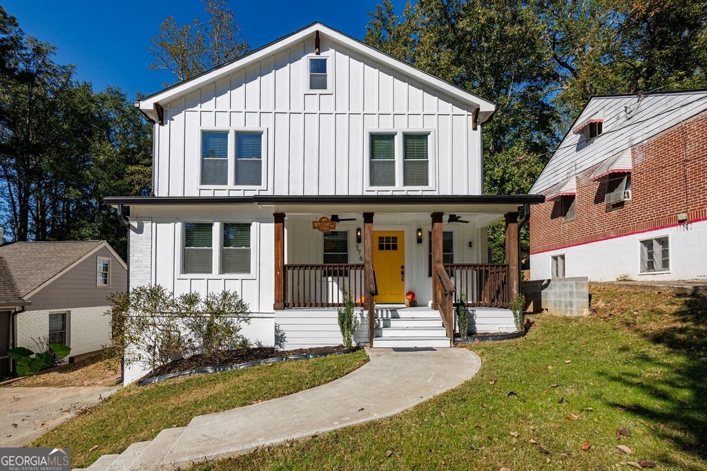 This classic craftsman's home in the heart of the Westend blends charm with modern elegance. 1761 Stokes Avenue offers 5 large bedrooms and 3 full baths. The rocking chair front porch sets the scene for quiet mornings with coffee or lazy afternoons watching the world go by. Inside, rich details and natural light create a warm, welcoming feel throughout the open living spaces. The fenced yard offers plenty of room for kids or pets to play, while the back deck is ideal for cookouts, gatherings, or simply enjoying the peaceful outdoors. Every detail of this home invites comfort, connection, and a true sense of home. This beautiful home lives well- the main level has a large sitting room, living room, kitchen, playroom/office, two guest bedrooms and full bath.  The Kitchen offers tons of storage and a large island that seats four comfortably.  Dark hardwoods add warmth and a luxurious finish to the main level. The second floor has a large primary bedroom, custom closet, double vanities, soaking tub, large shower, water closet and tons of natural sunlight.  Two large secondary bedrooms, walk-in laundry room and separate office. The location of this home is close to the Beltline, an enjoyable walk or bike ride to Lee+White which boasts restaurants, breweries, bar, food hall, rock climbing gym and more. This area is bustling with new developments such as Murphy Crossing Development, a huge West End Mall revitalization as well as the recent announcement of Atrium Healthcare purchasing The Met site that will surely to bring future equity to the area for homeowners.