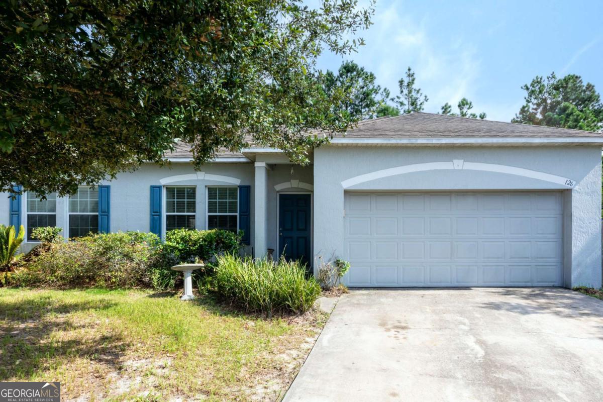 Discover comfort and style in this well-maintained, single-owner home built in 2010. Offering 4 bedrooms, 2 baths, and 1,776 sq ft, the split floor plan features soaring 10-ft ceilings and distinct living spaces. The spacious owner's suite boasts a master bath with dual vanities, a garden tub, and separate shower. Enjoy a fenced backyard, new HVAC, and a freshly painted interior (2024). Located in a military-friendly community, this home is perfect for those seeking a welcoming neighborhood and easy access to area amenities. The property's single-owner history assures you of consistent care and attention from the day it was built. Don't miss your chance to make 126 Pine Bluff Terrace your next home-schedule your private showing today and experience the best of Kingsland living!