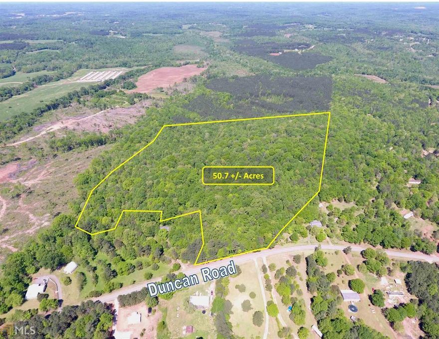This 50.7 +/- acre tract is located just outside of Commerce which is seeing huge job economic growth. The property has 319 feet of road frontage Duncan Road. There are no structures on the property. The property has rolling topography and is completely wooded. Site is currently zoned ARR and is well suited as an estate lot, split up into several smaller estate lots or a recreational piece. The surrounding area is mostly wooded mid to large estate lots with some commercial agricultural uses mixed in. The subject property is not affected by any floodplain.