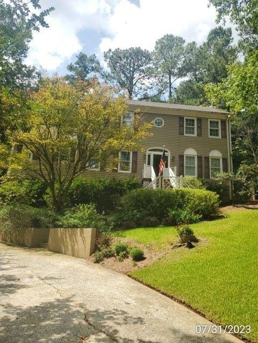 Wonderful home on cul-de-sac lot has so much to offer a homebuyer. Low maintenace vinyl siding on exterior, carefully landscaped lawn with back patio area. Entrance foyer opens to spacious great room that features cozy fireplace and two sets of french doors that provide exterior light. The kitchen features beautiful cabinets and a convenient island. There is also a space for informal dining. The formal dining room is perfect for entertaining or hosting family get togethers. This home has potential for two main suites. Main level suite features and updated bath with soaking tub and new shower for that spa feeling at home. Upper level main suite featues adjoining area that could be used for office/nursery, etc. Garage opens into basement storage area. This home is in a gated community with many activies to offer.