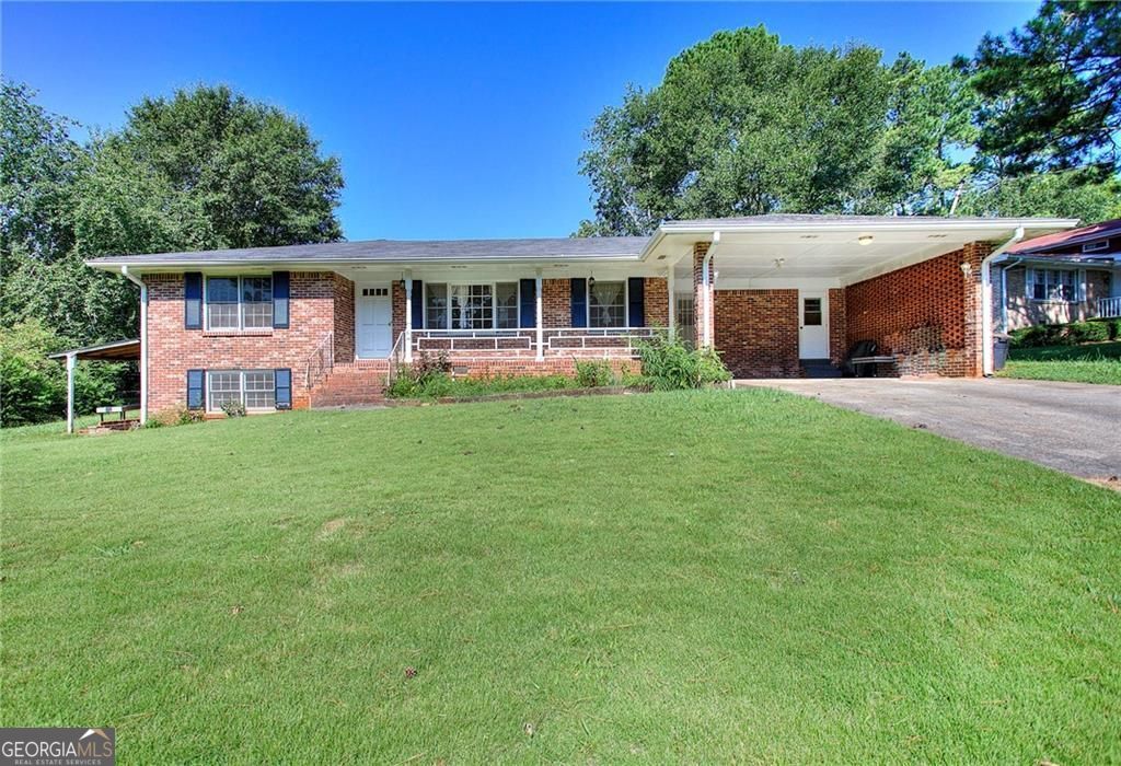 Welcome home to this classic 4-sided brick ranch offering timeless appeal with a spacious front porch that's perfect for relaxing afternoons and enjoying peaceful sunsets. Inside, you'll find a spacious floorplan with large windows that fill the home with natural light. Enjoy a separate dining room, a generous living area, and a large eat-in kitchen with granite countertops, tile backsplash, and stainless steel appliances-all ready for daily living and entertaining. The sunroom with a cozy fireplace provides the perfect spot to unwind year-round, while easy-care flooring runs throughout the main level for a seamless look. The basement, with its private entrance and additional bedroom, offers incredible flexibility for guests, recreation, or workspace. Outdoors, you'll love the spacious yard-ideal for gatherings, recreation, pets, gardening or simply enjoying your own green retreat. With a newer HVAC system and all appliances included, this home offers comfortable living in a convenient location close to shopping, dining, parks, and more. Don't miss your chance to make this versatile property yours!