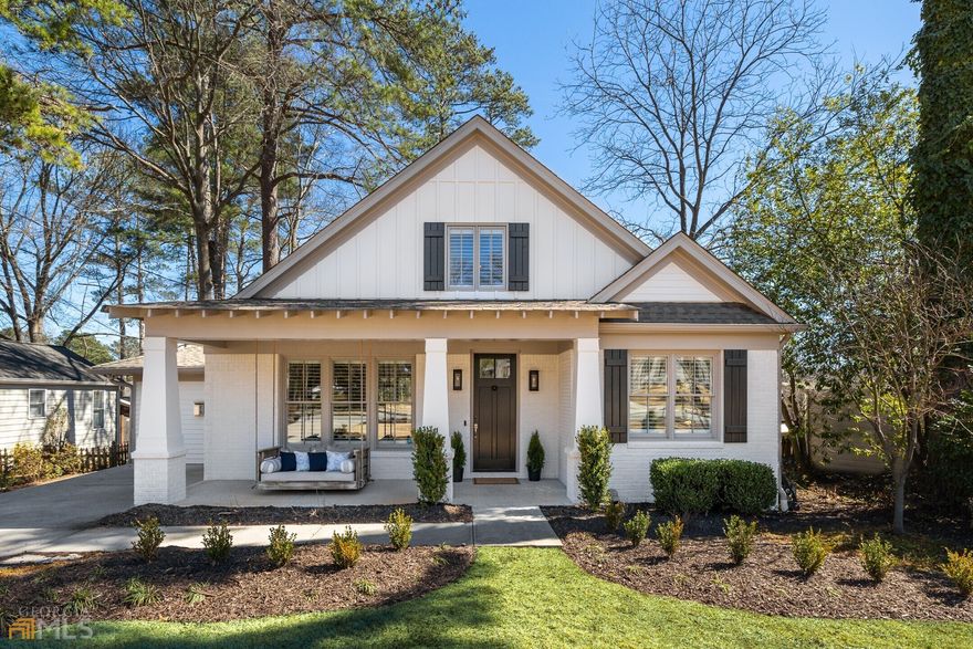 Spectacular complete reno in highly sought after Drew Valley/Ashford Park with more character then any home you've ever seen - COMPLETELY new in 2019 from ground up by an architect who specializes in Morningside and Virginia Highlands renovations. Hardwoods throughout, high end millwork at every turn, no custom detail missed. Step onto the cozy rocking chair front porch and then into the open concept main living space. Family room opens to the heart-of-the-home MUST SEE chef's kitchen featuring AMAZING soaring and beamed ceilings, custom slate gray quartz countertops, oversized island with breakfast bar, floating shelves and stainless appliances. A screened porch off the kitchen is the PERFECT place to entertain or curl up with a good book. Screened porch easily converted to home office or separate dining room. Primary suite is privately tucked off the back and features soaring ceilings, spa like bath with custom double vanities, frameless glass shower and soaking tub. Oversized primary closet with custom shelving and drawers. Also on main are two generous secondary bedrooms and a secondary bath. Upstairs you'll find a bonus room, suitable for fourth bedroom, media room or flex space, as well as a full bathroom. Expansive deck reaches out to the resort like backyard with new saltwater pool, lush landscaping and mature trees. You just don't come across a property like this often. Walk to the Dresden shopping district with top yelp rated restaurants and boutique shopping. Easy access to all Brookhaven has to offer, Peachtree, 85, 400 & 285.