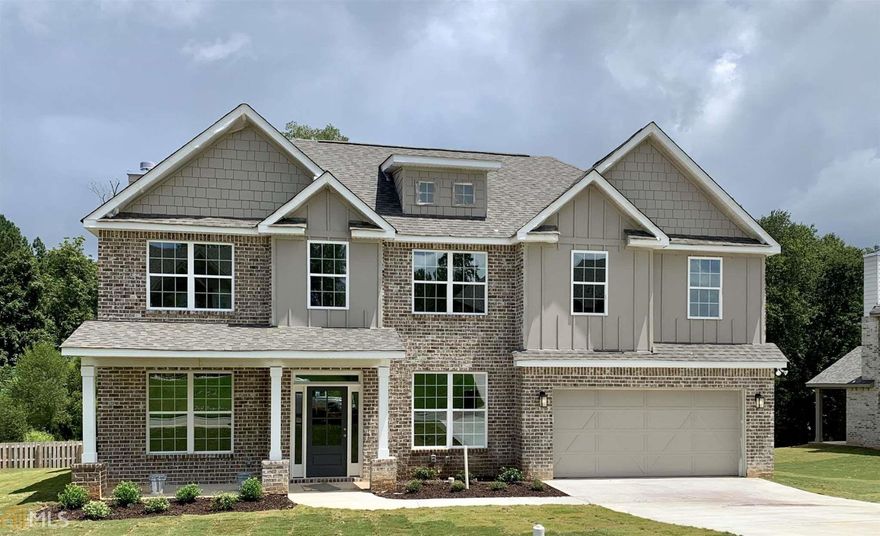 Energy efficient smart home with an Open concept allows you to entertain with ease or retreat to formal Living/Office. Granite counters throughout. Kitchen with SS appliances, walk-in pantry and island leads to builders Signature GameDay Porch. Warm up by the fireplace in Great Room. Beautiful coffered ceilings in formal dining. Convenient laundry located on 2nd level. Large Owners suite offers tiled shower and separate tub. Huge Walk-in closets. Hardwoods in living areas and tiled wet areas.