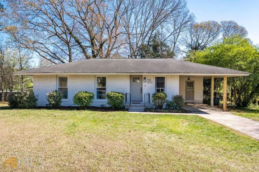 Don't miss out on this fully renovated ranch home in East Cobb Marietta! Three bedrooms, one beautiful bathroom and a large level fenced yard for pets or entertaining guests. Brand new countertops in the Updated kitchen. Convenient location with easy access to highways. Only five miles to enjoy all the restaurants and entertainment The Battery can offer! Braves baseball, concerts, and much more only minutes away! This would be great for a first home or rental potential! Excellent location! This adorable home features an open floor plan with modern fixtures, hardwood floors and updates throughout!