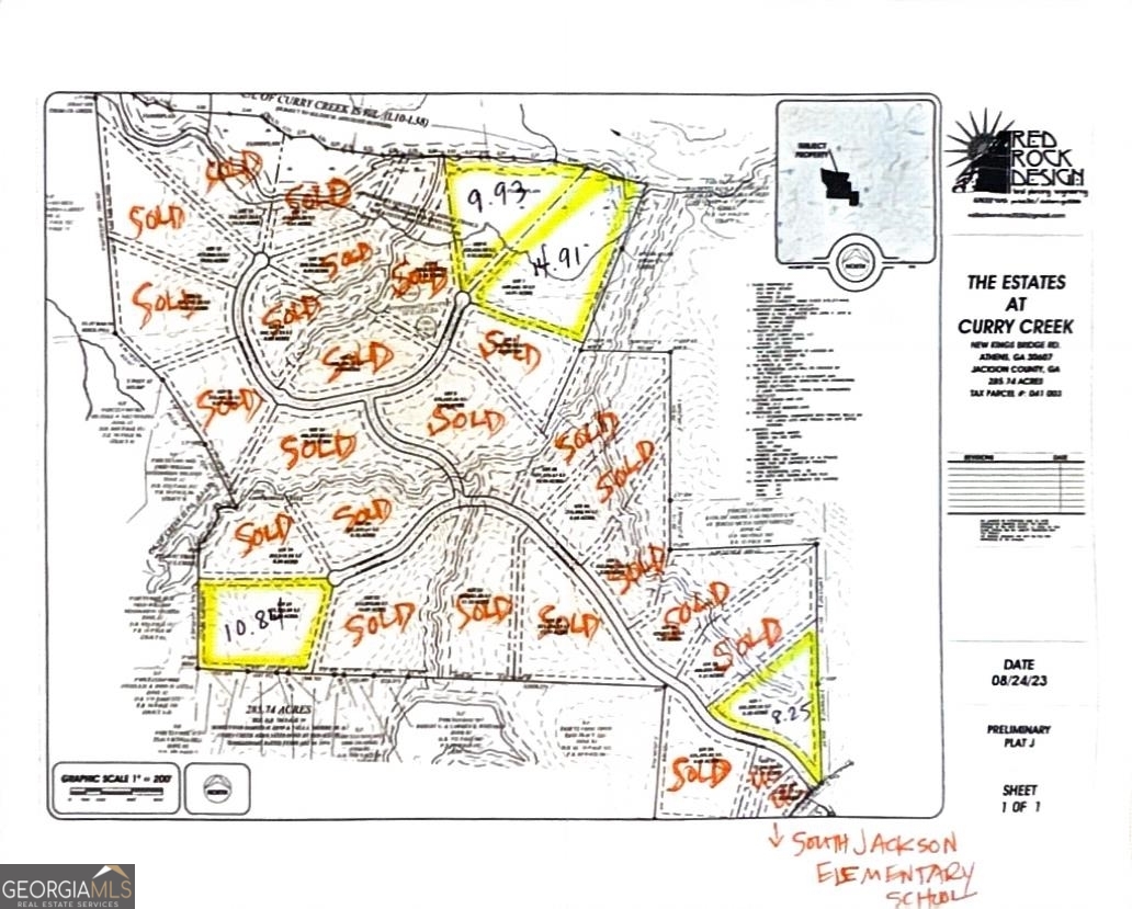 Get out of the city and back to nature on this stunning lot that backs up to Curry Creek. 1,800 square foot minimum.$20,000.00 per acre! Beautiful, South Jackson County land in 'Estates at Curry Creek'. See plat in pictures -Limited covenants. 'Estates at Curry Creek'. Land in Jackson has been appraising for $22 to $26k per acre-equity walking in! And it's directly across the street from South Jackson Elementary School. Gorgeous creeks & springs running into Curry Creek. Rolling hills, wild rhododendrons everywhere! So convenient to 129, Athens & I-85 & directly across the street from South Jackson Elementary School. Cash only until roads go in. Dirt road, gated.