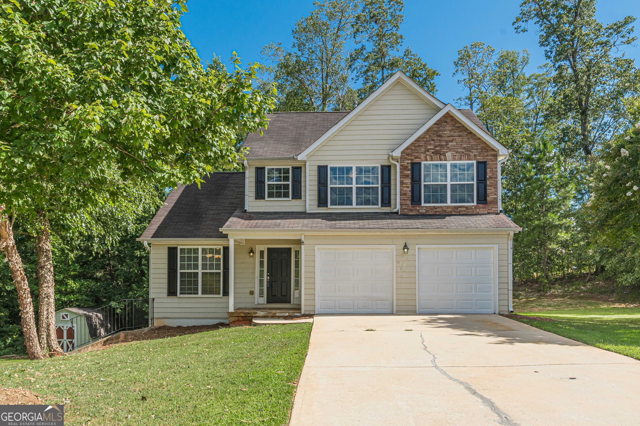MUST SEE home in Summer Lake located in McDonough Georgia that's looking for new owners to call home. Three full levels of living in this 4 bed, 3.5 home. As soon as you step inside you're greeted by formal foyer with views into the formal dining room. Dining room can easily fit all your guests. Kitchen includes stained cabinets, eat in breakfast area, pantry and views into the family room. Fireside family room has dark luxury vinyl plank floors throughout. Deck off the first floor overlooks the private backyard. Upstairs includes primary suite with tall ceilings, double vanities, separate tub/shower and walk in closet. Three more well sized bedrooms make up the second floor with full bath and laundry room. Downstairs basement has full bathroom, bedroom with large living room with tile floors and walk out access to the backyard. Located in the swim community this is a must see home!