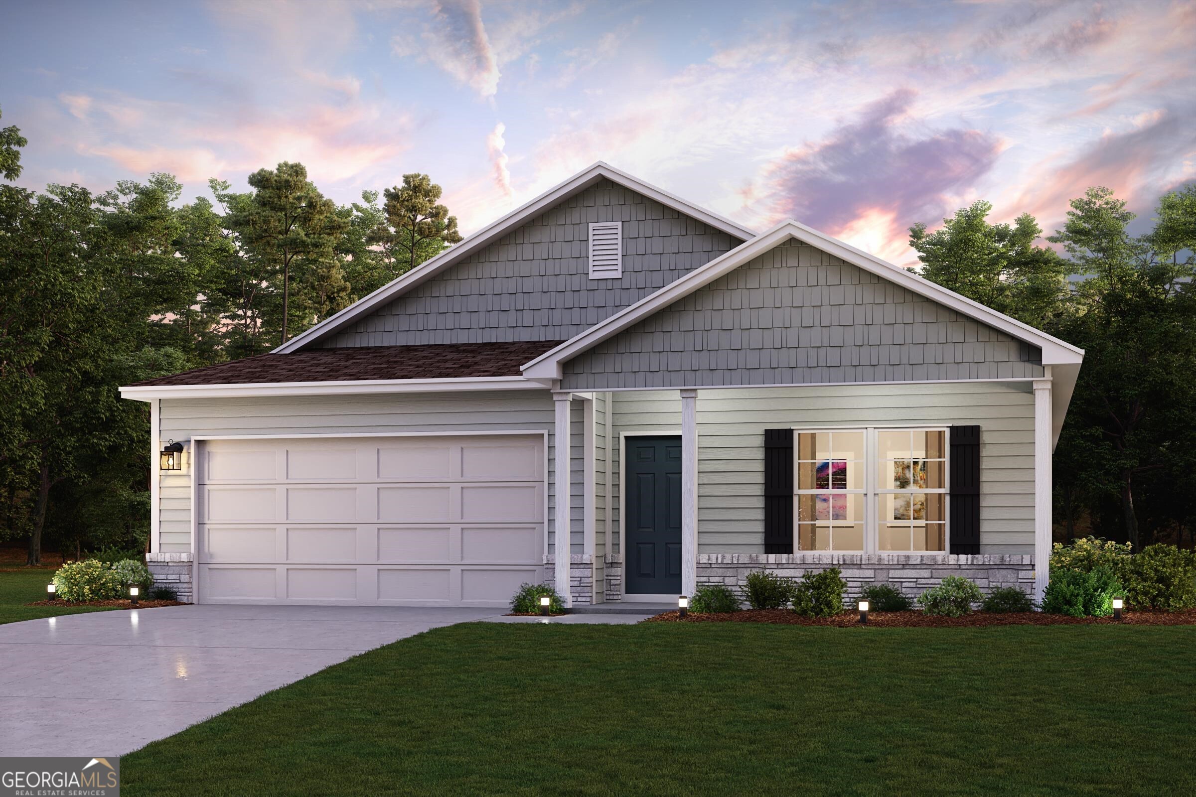 Welcome to your dream home in the Arrowhead By The Lake. The Cabot Plan offers a spacious open-concept layout, seamlessly connecting the Living, Dining, and Kitchen areas-perfect for entertaining. The modern Kitchen is equipped with shaker cabinets, granite countertops, and Stainless-Steel Appliances, including an electric smooth top range, microwave hood, and dishwasher. The primary suite features a private bath with dual vanity sinks and a large walk-in closet. There are three additional bedrooms, a stylish secondary bathroom, and a patio ideal for outdoor relaxation. Additional features include Low E insulated dual-pane vinyl windows for energy efficiency and a 1-year limited home warranty.