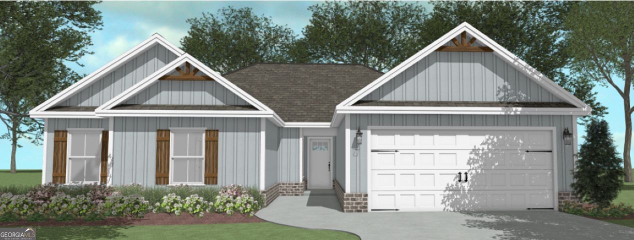 100% USDA FINACING AVAILALBE - BRAND NEW 4 BEDROOM / 2 BATH HOME IN AVINGTON GLENN SUBDIVISION ZONED FOR PREIMER SCHOOL DISTRICT & LOCATED IN THE HEAR TO "PERRYDISE"! The Beautiful "Kendall" Plan built by Masterpiece Construction combines quality craftsmanship, stylish upgrades, and an unbeatable location just minutes from Downtown Perry, restaurants, shopping, entertainment, I-75, and the Georgia National Fairgrounds. The exterior showcases energy-efficient hard board siding with brick skirt accent, 30-year architectural shingles, and stained cedar shutters & accents. A charming craftsman-style front door welcomes you into a home filled with thoughtful details, including a full craftsman trim package and Luxury Vinyl Plank flooring throughout-NO CARPET! The open floor plan features a large great room with gas fireplace, open to the chef's kitchen complete with custom cabinetry, decorative hood vent, designer countertops, under-cabinet lighting, gorgeous backsplash, a large island with stainless steel farm sink and breakfast bar, and pantry. Additional cabinetry and counterspace provide the perfect setup for a coffee bar, beverage station, buffet, or extra storage. The spacious dining area with large window offer both functionality and natural light. The primary suite includes a double box tray ceiling and two walk-in closets. The spa-like primary bath offers dual vanities, a linen closet, and an oversized custom tile shower with a dual shower heads. Guest bedrooms are spacious with nice closets and share a well-appointed hall bath. Step outside to a covered back porch with outdoor TV hookups, overlooking a private backyard with privacy fence and no backyard neighbors. Other highlights include beautiful tile flooring in baths and laundry, Mudroom area with custom mud bench located just outside the laundry room, 2" faux wood blinds, Pre-wired security system, 2-car garage, Full sprinkler system with 10 pallets of sod, Upgraded cellulose insulation & so much more! This move-in ready home offers elegance, efficiency, and modern convenience-all with the added benefit of 100% USDA financing availability!