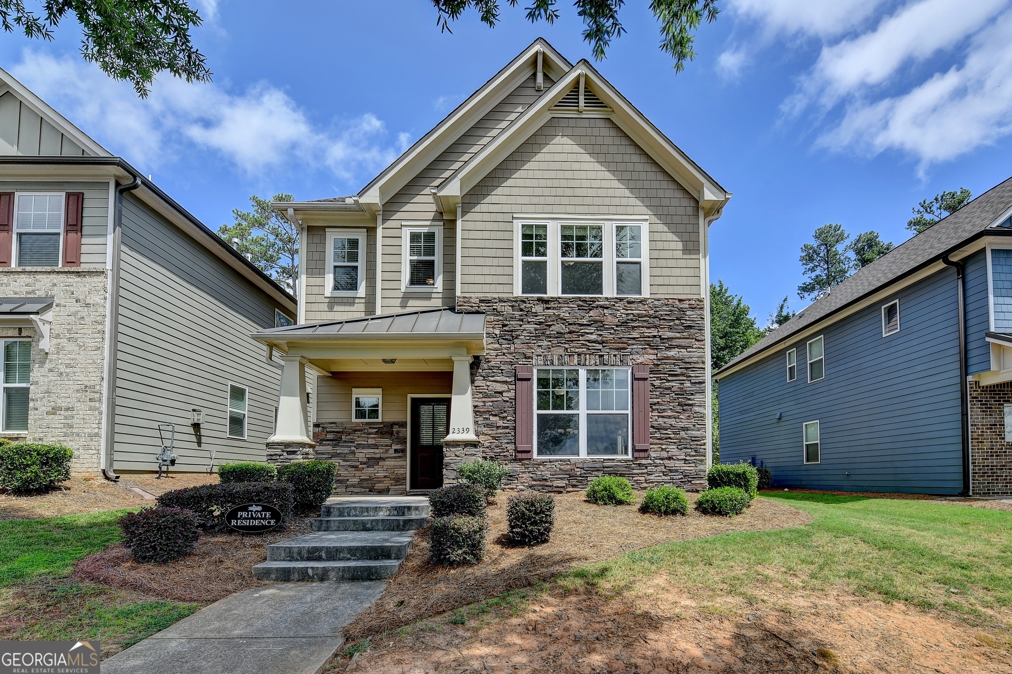 Amazing house sitting at the amazing location! One of the sought after school district. Great community with lots of amenities. Gorgeous two story stone front house better than new. Lots of sunlight throughout the house. This house has a great floor plan. Hardwood floor throughout on main level. Open concept from kitchen to family room. In the kitchen, cabinets are white and has granite countertop. Second floor has three bedrooms and two full baths, large laundry room and has very spacious hallway. Spacious master bedroom has a huge closet with a window. Close to schools, shopping, several parks, hospitals, restaurants, and highways. You will love this lovely house! Don't miss this great opportunity. Thank you for showing.