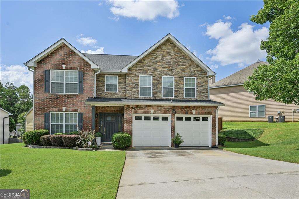 Welcome to this beautifully maintained 4-bedroom, 2.5-bath two-story home that combines timeless elegance with modern convenience. From the moment you step inside, you'll appreciate the fresh paint, gleaming genuine hardwood floors, and thoughtful upgrades throughout. The spacious kitchen features granite countertops and modern appliances-all under warranty-making it the perfect space for both everyday living and entertaining. The home offers a smart, open layout with generous living areas, comfortable bedrooms, and a primary suite designed for relaxation. Step out back to a peaceful, landscaped yard designed for both relaxation and entertaining-perfect for weekend gatherings or quiet evenings. Enjoy peace of mind with a recently updated roof, HVAC systems, and garage door, all under warranty. This one of a kind home is located in a beautifully maintained swim & tennis community with affordable HOA dues, tight-knit and welcoming community. Conveniently located near shopping, top-rated schools, and easy interstate access, this home checks every box for comfort, quality, and location. Don't miss the chance to make it yours-schedule a tour today!