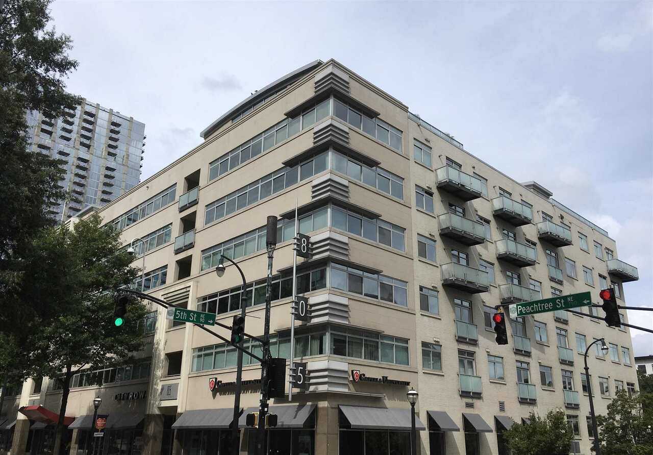 Fantastic 2 bedroom/2 bath condo right in the heart of Midtown. Big open floorplan with a kitchen to family room view. Hardwoods throughout the unit. Large master bedroom and bathroom suite. Building is a concierge building with full anemities including 24 hour concierge, security, gym, clubroom, garden, and a fantastic pool deck. In addition, this unit has a storage unit on the same floor. The building offers a guest suite for residents to use for guests. Located near all you could want in Midtown - shopping, restaurants and more. Located within a few blocks of MARTA, The Fox Theater, GA Tech, Publix and most importantly - Starbucks and Dunkin'! Call today for a tour of this great property.