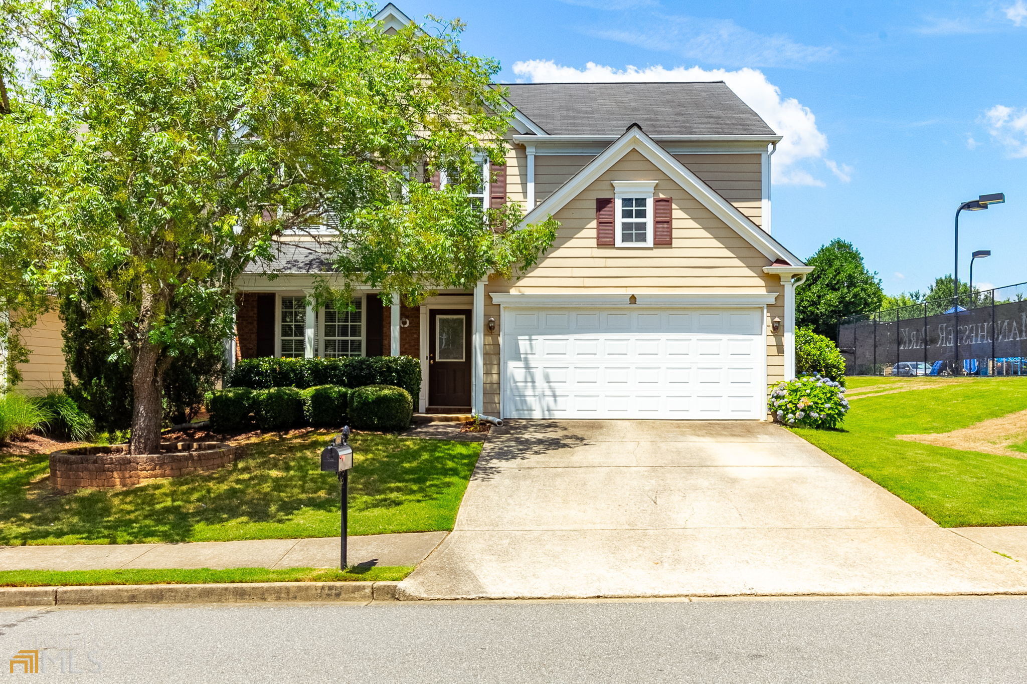 Come see this charming 3 bedroom house that is perfectly located next to all neighborhood amenities! This home has been well maintained - walk inside and fall in love! Once inside, youCOll find a living room with elegant built-in bookshelves that connects to separate dining room. Quaint, white-cabinet kitchen overlooks family room with grand fireplace. Walk upstairs to owners suite with soaking tub, separate shower, double vanity, and massive walk-in closet. Upstairs, hall bathroom has double vanity. Enjoy a private, wooded back yard or walk to neighborhood pool, tennis courts, and playground. Very close to shopping and restaurants and less than 5 minutes to highway access! This is a must see as it will sell fast!