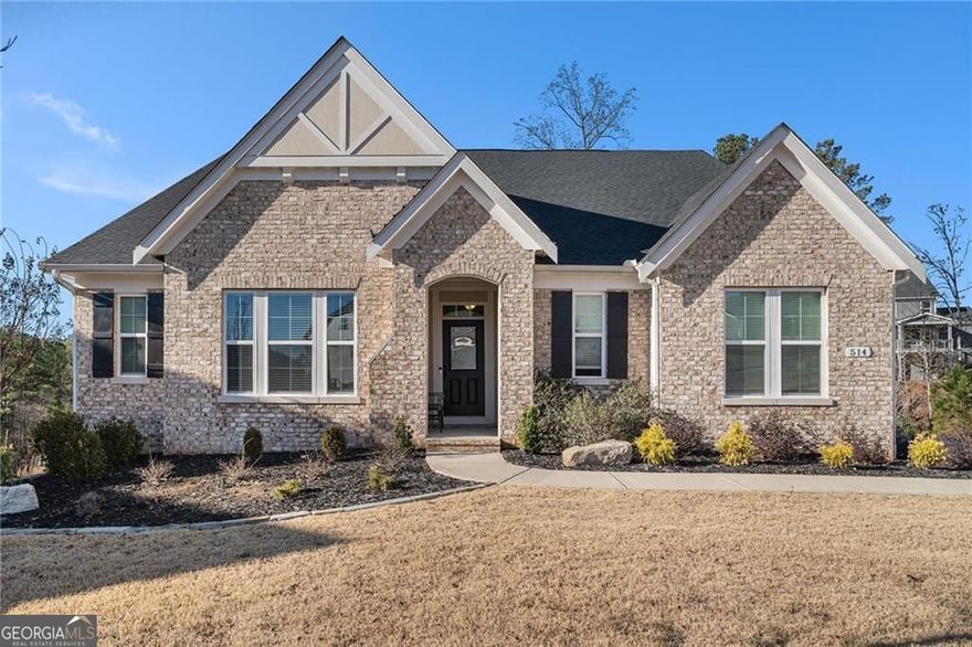 Stunning RANCH with a full unfinished basement on a cul-de-sac! Step into a beautifully designed ranch, built in 2021, where modern updates meet timeless charm. The main level welcomes you with brand-new luxury plank vinyl flooring that flows seamlessly through the open-concept living & dining spaces. A standout feature is the eat-in kitchen with a striking contrasting island, stainless steel appliances, and a chic range hood, perfect for entertaining or everyday meals. Off the kitchen is a laundry room and a mud room connecting to the two-car garage, offering kitchen-level parking. The adjoining breakfast area opens to a back deck. The primary suite on the main level offers a private retreat with an ensuite bath featuring a double vanity, a separate shower, a soaking tub, and a walk-in closet. Two secondary beds share a full bath and are on the main level. Discover is a guest suite with a full bath and a massive loft area upstairs, ideal as a flex space or secondary living room. Downstairs, transform your full unfinished basement with its walk-out entrance into a space that truly reflects your style. Community amenities include a clubhouse, pool, tennis & playground. Miles of walking trails along the edge of the Etowah River. Located in the desirable Creekview High School District.