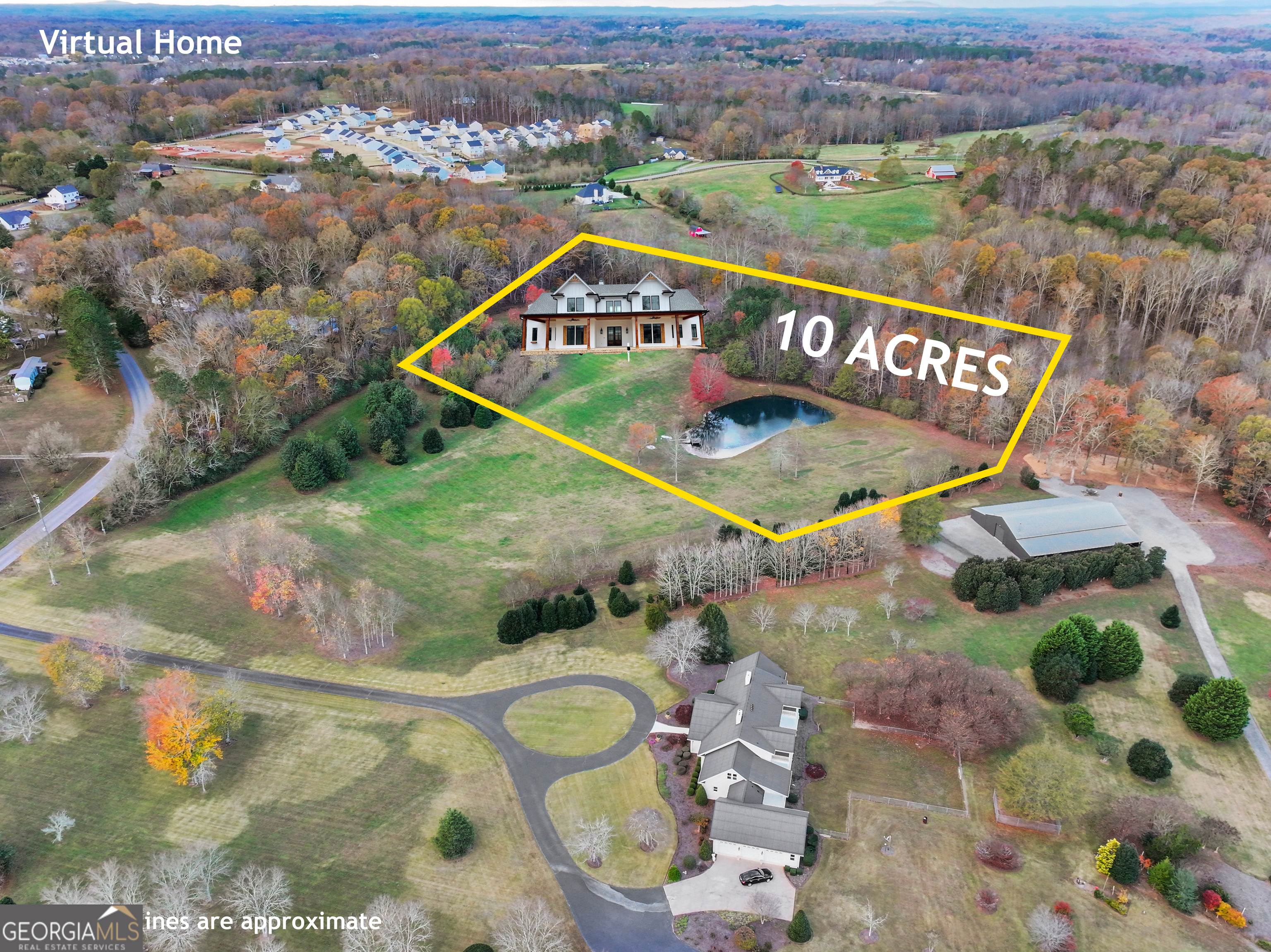 Discover 10 pristine acres featuring a stunning pond, perfect for your dream luxury home or a multi-generational family compound with the Family Density Exemption. This expansive property offers endless possibilities, from a private retreat to an equestrian estate, with plenty of space for barns, pastures, and riding trails. Need more land? Additional acreage is available for purchase! Conveniently located near Highway 400 and just minutes from the North Georgia Premium Outlets, this prime location provides both privacy and accessibility. DonCOt miss this rare opportunity to own a slice of North GeorgiaCOs beauty!