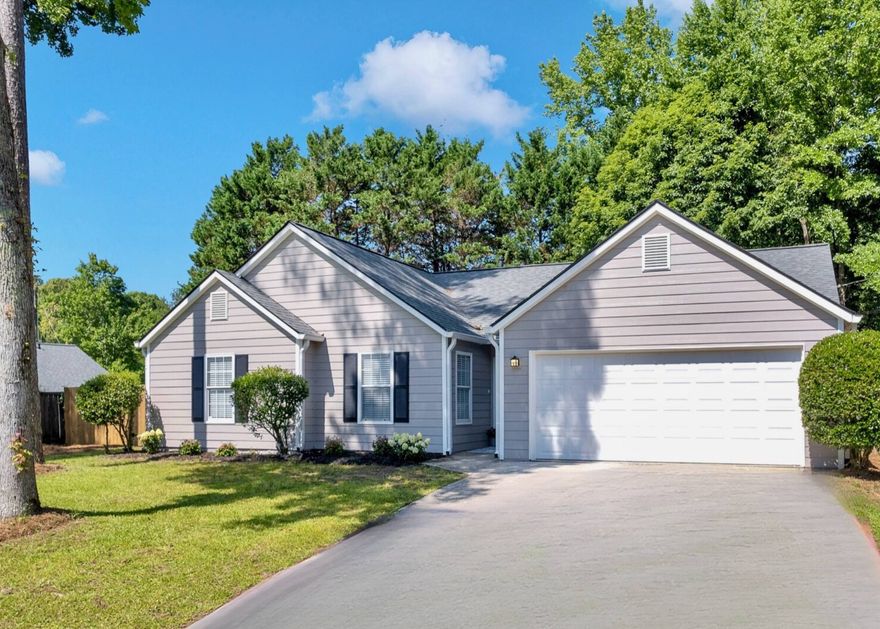 Don't miss this stunning, fully renovated, move-in ready ranch with no HOA! You will feel like you are moving into a new home! New roof, HVAC, water heater, and hardiplank siding replaced in 2022. This charming single story home boasts 3 spacious bedrooms, 2 full bathrooms and an open concept floor plan that is perfect for entertaining guests. As soon as you enter the home, you will be impressed by the gorgeous vaulted ceiling which creates an inviting and airy atmosphere. The living room features a newly tiled fireplace and gorgeous 2 ring chandelier. Adjacent to the great room, the open concept kitchen has a large island, new appliances, and plenty of white soft-closing cabinets. Vaulted ceilings continue into the primary bedroom which also features two closets and a luxurious ensuite with its own free standing tub! All new carpet, luxury vinyl plank flooring, lighting, and interior paint. The washer and dryer even stay! A fenced-in backyard completes this outstanding home. Located close to shopping, dining, and great schools, this home will be gone fast.