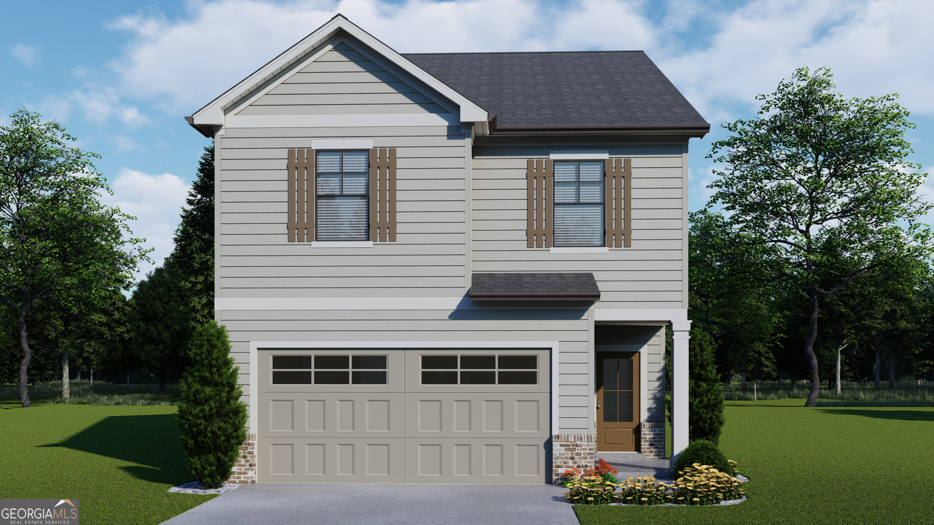 Coleford This home offers at 2 Stories with 3 Bedrooms, and 2.5 Bathrooms with a Loft area upstairs. The foyer leads to the main living space: the great room has an electric fireplace with shiplap. ready to hang your TV. It also opens to the kitchen and dining area. The kitchen has a center work island with bar stool seating and a large pantry. Granite counter tops. Powder room on the main level. Upstairs has Loft, 3 bedrooms, 2 full bathrooms, and laundry room. Primary bedroom has shower and separate Tub. Rear yard has covered porch. Sample Images. The home is currently under construction. Please contact the listing agent for more details.