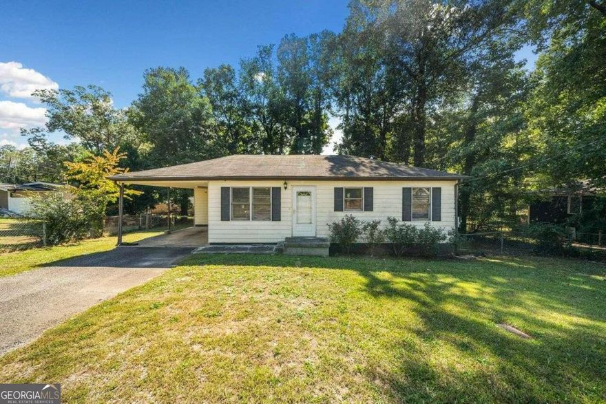 Investor special ! This bungalow  has 3 br and 1 bath. It is in need of repairs and updates.  The home has cement fiber siding. The  hardwood floors in living room and bedrooms need refinishing.  The bath is vintage tile.  The electricity is on but gas and water are turned off.  This is an "as is, where is" sale.  Home needs a plumbing repair before water can be restored.  Executor of this estate sale will not turn on the water due to the leak.  There is a car port which has the laundry room attached.  The private back yard is level and fenced.  This home is convenient to all major highways , shopping and more.  This will be a cash only sale due to condition. Bring your highest and best offer by October 17