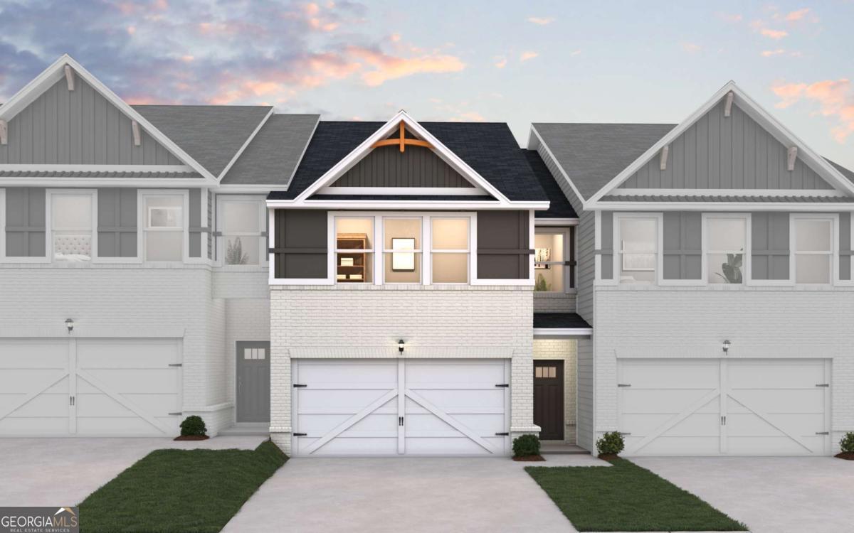 Welcome to Concord Oaks a vibrant new townhome community in Powder Springs, GA. Powder Springs, is just 20 miles west of Atlanta, blends suburban peace with easy urban access. The city is revitalizing its historic downtown with vibrant mixed-use spaces, boosting local business and community life. Residents enjoy top-notch parks like the Silver Comet Trail, Lost Mountain Park, and Thurman Springs Park, along with attractions like Seven Springs Water Park and Cobb BMX Park. With nearby highways and close proximity to Hartsfield-Jackson Airport, Powder Springs offers both convenience and connection. This home features well-designed 3- and 4-bedroom floor plans with 9-foot ceilings and durable hard surface flooring on the main level 2 car garage. Enjoy a cozy recessed fireplace and smart ceiling fans in both the family room and primary suite. The kitchen includes a pull-out faucet and a convenient cup wash station. The luxurious primary bath offers a stand-alone tub, smart toilet, dual vessel sinks, a rain head shower with handheld attachment, LED mirrors, and stylish tile flooring. Community perks include a dog park and a charming pocket park, perfect for relaxation and outdoor fun.