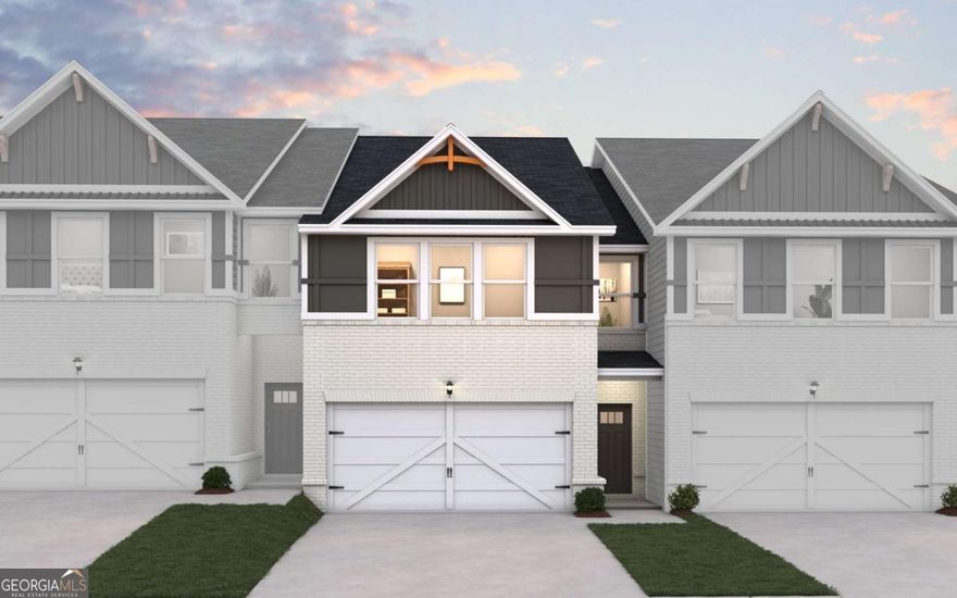 Welcome to Concord Oaks a vibrant new townhome community in Powder Springs, GA. Powder Springs, is just 20 miles west of Atlanta, blends suburban peace with easy urban access. The city is revitalizing its historic downtown with vibrant mixed-use spaces, boosting local business and community life. Residents enjoy top-notch parks like the Silver Comet Trail, Lost Mountain Park, and Thurman Springs Park, along with attractions like Seven Springs Water Park and Cobb BMX Park. With nearby highways and close proximity to Hartsfield-Jackson Airport, Powder Springs offers both convenience and connection.     This home features well-designed 3- and 4-bedroom floor plans with 9-foot ceilings and durable hard surface flooring on the main level 2 car garage. Enjoy a cozy recessed fireplace and smart ceiling fans in both the family room and primary suite. The kitchen includes a pull-out faucet and a convenient cup wash station. The luxurious primary bath offers a stand-alone tub, smart toilet, dual vessel sinks, a rain head shower with handheld attachment, LED mirrors, and stylish tile flooring. Community perks include a dog park and a charming pocket park, perfect for relaxation and outdoor fun.
