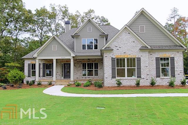Lanier plan under construction and will be ready for winter closing. 3 car garage, ranch plan on basement with bonus room and full bath upstairs, screened porch with fireplace, coffered ceiling, stone fireplace in family room, wainscoting in dining room, granite in the kitchen, master and MORE! Gated community with boat slips available fro $25,000. Lake sites available