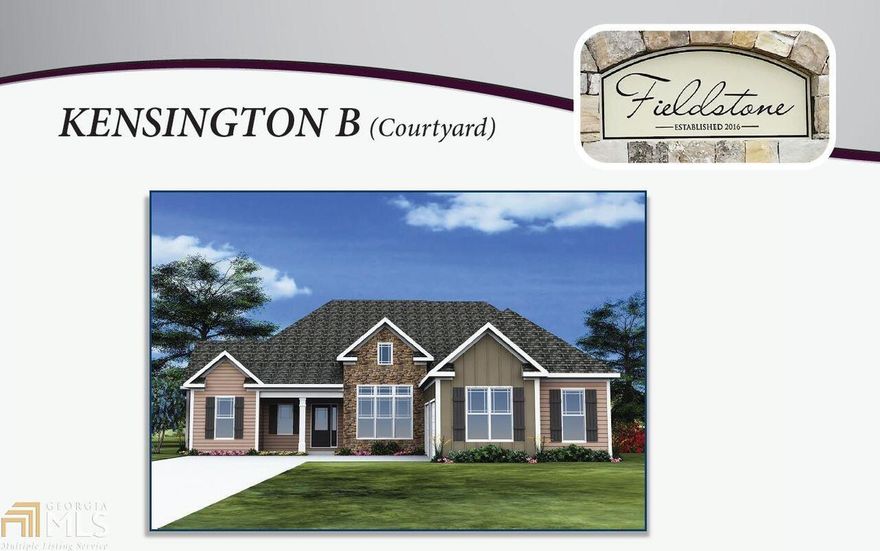 Sold before run - presale.  Kensington B, 2-car courtyard entry. 4BR/3BA. Master BR is spacious and located on main level.  Roomy bathroom with double vanity, garden tub and separate tiled shower.  His/Her closets.  Two other BR on main level (split BR plan) & addnl full bath.  You'll enjoy EASY living on the main level of this beautiful home!  There is a 4th BR up along with a full bath. PLUS...a Bonus Room (perfect for teen suite, guest area, man cave, ladies loft, craft room, or office). Relax on the covered patio which includes ceiling fan.  Enjoy neighborhood pool, pavilion and playground! Ask agent about $5,000 incentive offered towards closing costs. Contact agent for more info. Due to property being new construction - taxes to be determined.