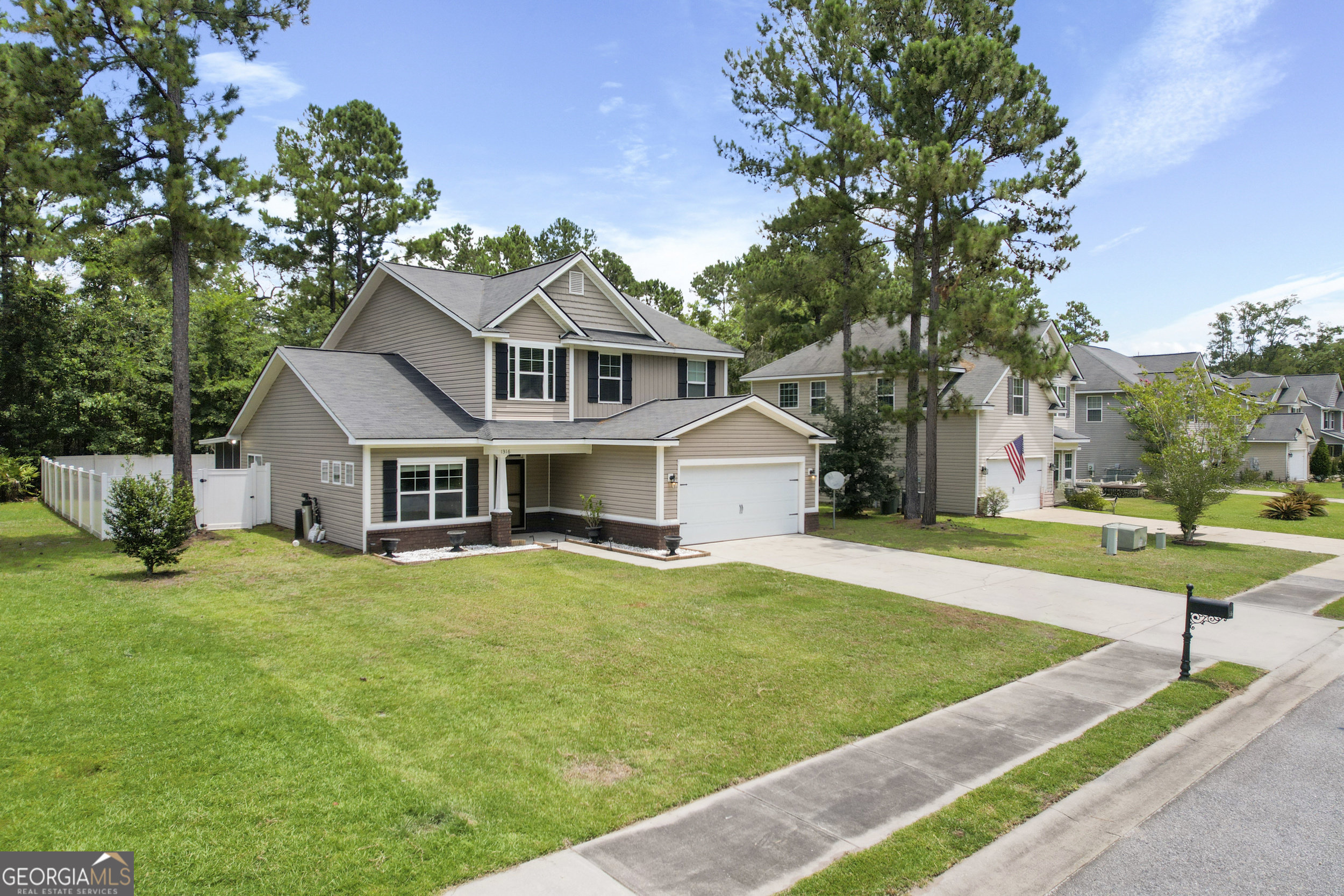 NEW PRICE IMPROVEMENT! CHECK THIS OUTSpacious, Stylish, and Centrally Located-Your Hinesville Dream Home Awaits! Welcome to this beautifully designed 4-bedroom, 2.5-bath home offering 2,395 sq. ft. of versatile living space in one of Hinesville's most desirable neighborhoods. Ideally located just minutes from Fort Stewart, shopping, and dining, this residence combines everyday convenience with exceptional comfort. Step into an inviting open floor plan highlighted by elegant trey ceilings and a generously sized kitchen featuring stainless steel appliances-perfect for cooking, hosting, or both. The spacious bedrooms provide flexibility for guests, an office, or hobbies, while the primary suite promises a peaceful retreat at the end of your day. Out back, unwind on the screened-in porch overlooking a private vinyl-fenced yard, complete with a storage shed for added functionality. And there's more-this vibrant community includes access to a sparkling pool and playground, making it easy to enjoy sunny Georgia days with family and friends. A two-car garage and ample storage throughout round out this move-in-ready gem. Come explore the lifestyle that awaits!