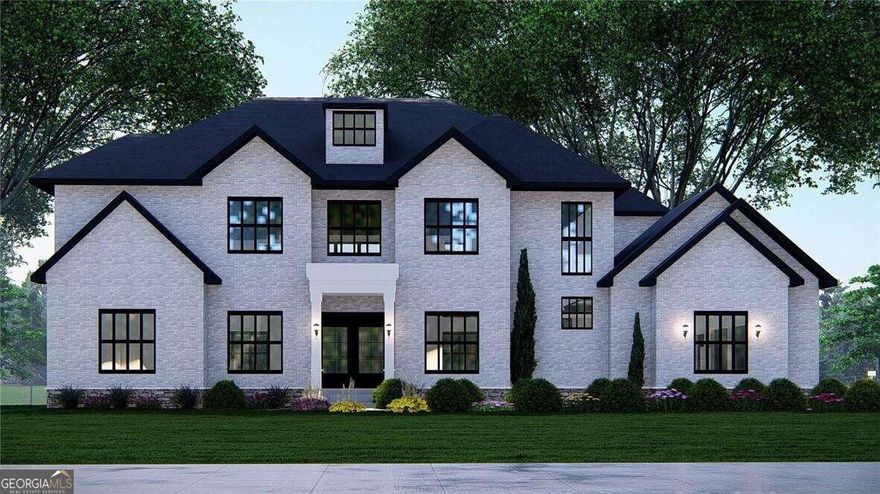 Introducing Lot 61, a luxurious real estate prime lot situated on the prestigious golf course of the Echelon Golf Club. Spanning 6,750 square feet  and a huge basement of 4,213 square feet with 1,500 square feet of the basement being finished, this exquisite property boasts 5 bedrooms, 5 full baths, 1 half baths, private pool, and infinity edge spa. This stunning estate is a masterpiece in the making, set to be constructed by builder. The four-sided brick residence showcases a blend of transitional modern European-style architecture, complete with a side-entry 4-car garage, on a sprawling 1-acre estate in the upscale Alpharetta area. Inside discover a spacious and private office area, a grand entryway leading to a massive great room with soaring 20-foot ceilings, a cozy fireplace, and an abundance of natural light streaming in through a wall of windows. An elevator leading to all levels. The luxurious main level owner's suite boasts a lavish bathroom with a spa shower, soaking tub, and an enormous closet with custom built-ins and an island. The gourmet kitchen is a chef's dream, featuring custom-made cabinetry, a large island with a breakfast bar, top-of-the-line appliances, a built-in coffee bar, and a back prep kitchen/service pantry. Additional highlights include a mudroom, laundry rooms on both the main and second floors, a bar off the dining room, and multiple bedroom suites each with a private bathroom and walk-in closet. Outside, enjoy a terrace on the main floor, and the convenience of a 4-car garage with additional parking space. This gated community offers great schools and the option for country club memberships at The Echelon Golf Club.Customization options are available to tailor the home to your desires, with construction set to begin upon a custom build contract. Don't miss this rare opportunity to own a piece of paradise in Alpharetta. Please note that pricing and plans are subject to change, with the final price based on the engineered site plan, buyer selections, allowances, and construction agreement. Multiple plan options and custom plans are available for this lot, and the images reflect the builder's finished product. Live the life of luxury in this magnificent estate.