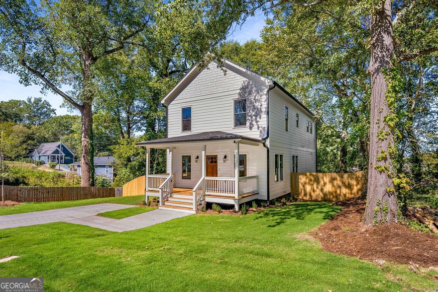100% New Construction in Vine City + Save NOW & Save LATER- This Property qualifies for a 1 year Buydown through Highland Mortgage & Laura Witte NOW and a no cost refinance within 2 year to save even more LATER. 4 Bedrooms 3 Baths PLUS a bonus OFFICE/DEN Don't miss this one. Inside you immediately fall in love with the site finished OAK HARDWOOD FLOORS that run through the entire home. High 9ft ceilings upstairs and 9ft downstairs. Check out the custom stair railings. Next up is the inviting living room and entertaining area complete with custom floating FIREPLACE. There's a Butler's Pantry/bar area plus a reach in pantry and more than enough stylish modern cabinets to store all your kitchen needs. Granite countertops & large ISLAND - There's a FORMAL DINING ROOM that can seat 10+. The main level is finished off with a light filled bonus office/den and 1st level Bedroom with French doors and a nicely designed full bath. Upstairs is a lovely primary suite with his & her walk-in closets and a spa-like bath with Double Vanities and large custom shower with dual shower heads. Also upstairs are 2 more nice sized bedrooms more awesome walk-in & large closets. Of course we have our 3rd nicely curated bath and side by side laundry closet. Landscaped backyard with 6ft privacy FENCED backyard. This is not one to miss. All of this just a few blocks to the BELTLINE, and just minutes to several city parks, historic sites, The Benz, airport & dozens of other amazing neighborhoods and the list goes on.** Floor Plans are in the photos** Home Warranty ** NO HOA ** NO rental restrictions