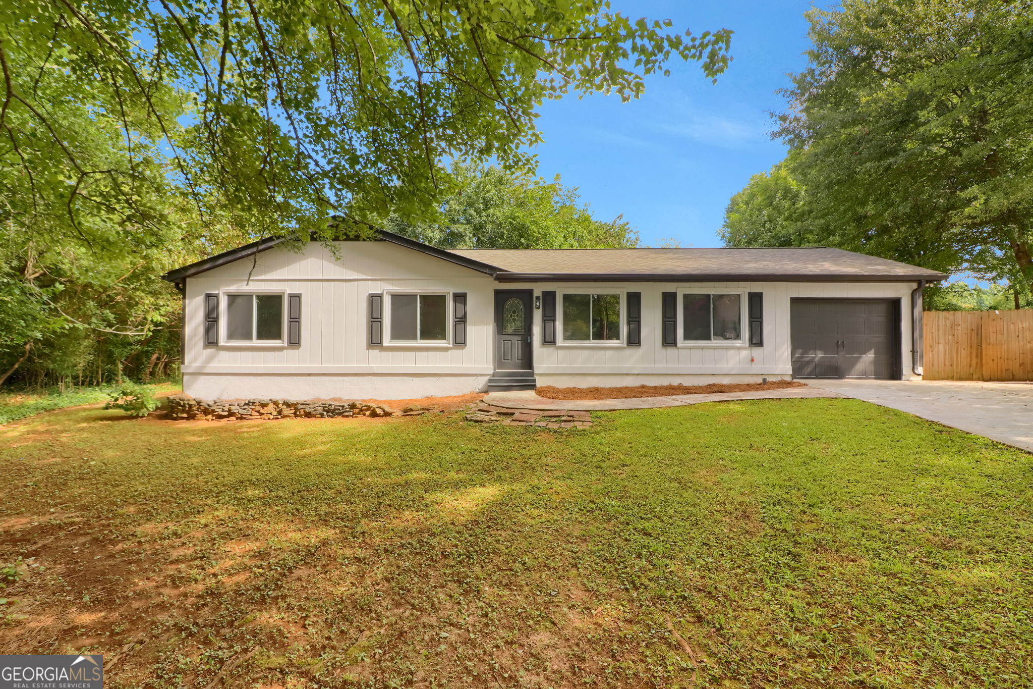 THIS STYLISH, BEAUTIFUL AND UPDATED HOME IS READY TO WELCOME YOU. COME AND SEE THIS FULLY RENOVATED 3 BEDROOMS 2 FULL BATH RANCH SHOWS LIKE A MODEL. SITUATED IN A PEACEFUL CUL-DE-SAC ON A SPACIOUS 0.5 ACRE LOT WITH ENDLESS POTENTIAL. ENJOY YOUR SUNROOM OVERLOOKING LARGE PROFESSIONAL LANDSCAPED YARD, FLOODING THE AREA WITH NATURAL LIGHT AND CREATING A WELCOMING ATMOSPHERE. NEW/RECENT UPDATES NEW ROOF, NEW AC UNIT, NEW ELECTRIC FIREPLACE, NEW PAINT INTERIOR AND EXTERIOR, NEW FLOORS, NEW LIGHT FIXTURES, NEW GRANITE COUNTERTOPS, NEW BACKSPLASH, NEW SS APPLIANCES, NEW GARAGE DOOR, NEW BATHROOM VANITIES. TOO MANY TO LIST. CONVENIENT TO MAJOR HWYS, SCHOOLS, RESTAURANTS AND SHOPPING. NO HOA. THE HOUSE IS PRICED TO SELL. THIS MOVE-IN READY GEM WON'T LAST. SCHEDULE YOUR SHOWING TODAY!! Will not go for FHA due to 90-day Flip Rule.