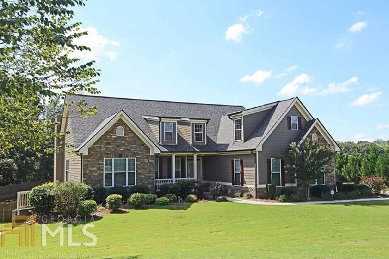 Gorgeous Craftsman situated on private, fenced cul-de-sac lot. Front porch welcomes you into OPEN Foyer w/view to Formal DR & Family Rm w/stone Fplc. Gleaming hdwd floors abound on main level. Kitchen open to Keeping Rm w/2nd Stone floor to ceiling Fplc & Sunny Bkfast Rm, w/ access to scrnd porch. Master on main w/ Sitting Rm, triple trey ceiling & Ensuite. 2 Secondary Bdrms also on main & upstairs is spacious BonusRm & Full BA, perfect for 4th bdrm/media rm/office. Daylight Bsmt has boat door w/ 2nd driveway & already framed for easy finish. Home has been meticulously maintained see the difference! Home on over 1.5 acres with fenced yard great for pets, soccer or football!