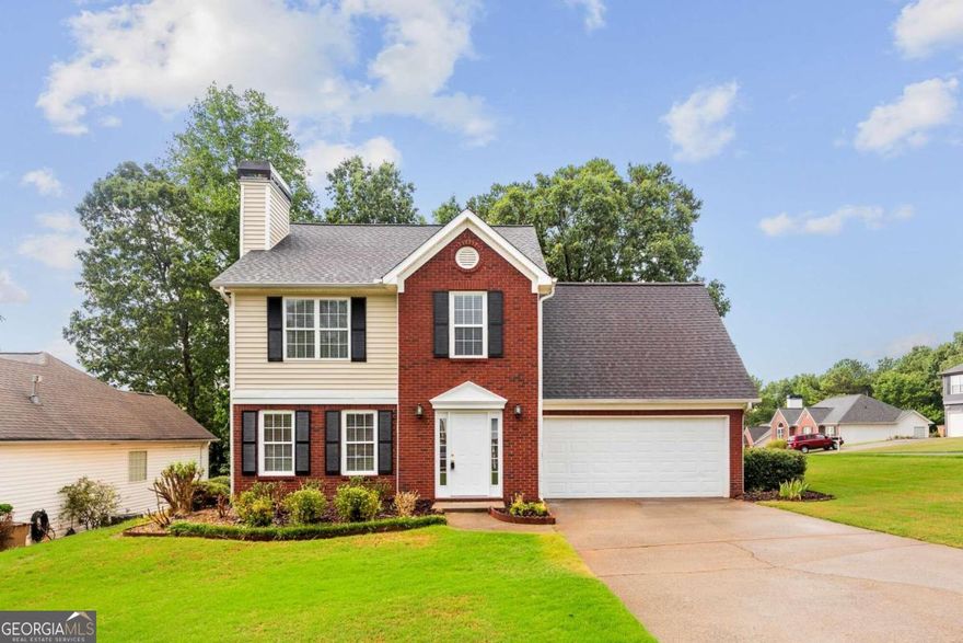 Close to Schools, KSU, Shopping & Towne Lake! 4 Bedroom, 2.5 Bathroom Home on a corner lot is absolutely gorgeous offering Fresh Paint & New Carpeting throughout! The entry welcomes you in with pristine tile flooring that flows into the main level hallway, kitchen & dining Room. The living Rooms is spacious and has a gas starter fireplace. The kitchen offers plenty of cabinet space, crisp clean newly surfaced counter tops, new stainless-steel sink, new gas range, new microwave & dishwasher along with a breakfast bar area adjacent to the open floor plan dining room! The upper level offers the primary bedroom wt. a walk-in closet & an Ensuite Full Bathroom with a separate Tub & Shower along with 3 additional secondary bedrooms, secondary full bathroom & Laundry Closet. Enjoy the community amenities including swim/tennis, playground, sidewalks & streetlights. 1 Dog allowed, call for restrictions. *Additional $40.00 Per Month Resident Benefit Package Fee includes insurance and more!