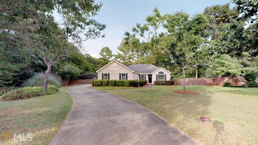 NO BACKYARD NEIGHBORS IN SIGHT - just the view of 24x32 detached workshop and shady pine trees on this 1.19 acre lot! RARE FIND on cul-de-sac, this refreshed beauty offers soaring ceilings in Dining and Great Rooms, granite and stainless appliances in kitchen PLUS a sunroom and spacious deck overlooking private and level tree shaded backyard. Storage and workspace galore in 2 car side entry garage in addition to the workshop. Country feel with convenience can be yours at an affordable price in this gem!
