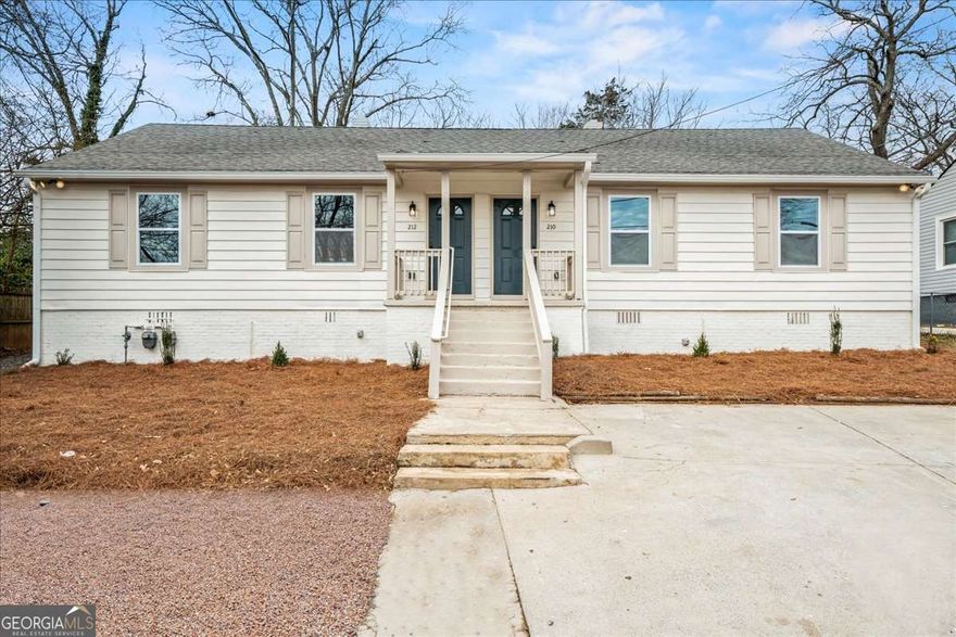 Amazing opportunity to own this fully remodeled duplex just minutes from Marietta Square! This property needs NO WORK and it's perfect for house hackers or investors looking for immediate cash flow. This duplex was fully renovated down to the studs and not a detail was overlooked. Each side is a two bedroom one bath and features a completely remodeled kitchen with stainless steel appliances and granite countertops, new bathrooms, hardwood floors, windows, PVC plumbing, electrical, water heaters, HVACs, ductwork, gutters, vapor barriers, and insulation. This property projects to be an 8 cap and would bring in an estimated $48,000 in yearly revenue as a long-term rental and $60,000 as a short-term rental. All property upgrades have been permitted and passed all inspections with the city of Marietta. The property is vacant and ready for showings. Do not miss this opportunity to own this amazing property!