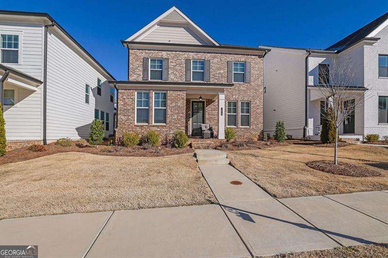Experience premier amenities, including gated entrances, scenic walking trails, a sparkling pool, tennis courts, and a playground. This community buzzes with energy, from kids enjoying the playground to neighbors gathering in lush green spaces. Pet owners will love the dog-friendly sidewalks and private trail, perfect for leisurely strolls. Ideally situated just 2 miles from Halcyon, 4 miles from Avalon and downtown Alpharetta, with a new GA 400 exit on the way. Served by top-rated Forsyth schools, this vibrant, connected community awaits you.