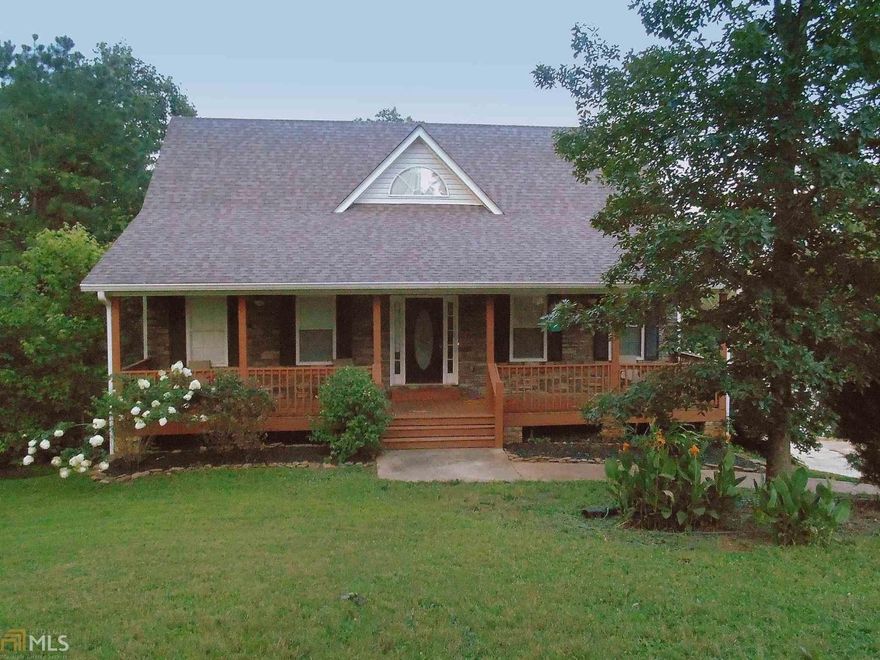 Rocking Chair Front porch invites you into this lovely Cape Cod home nestled on 2.07 acres at the end of cul-de-sac. Family friendly plan with 2 BR's and Bath upstrs, Master on main level with private bath inc sep Tub & Shower, Utility area has laundry, huge pantry and half bath...large open country kitchen...Living Rm with cozy FPLC...Finished BSMT with ceramic tile flooring could be extra Family Room...REC RM or another BR....Side entry garage....Roof is less than 2 yrs old...fresh painting in process...