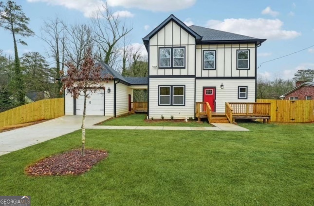 Welcome to 1330 Adams Dr SW, a sleek NEW Construction retreat just minutes from Downtown Atlanta! Boasting over 3,000 sq. ft. of total living space, including a full unfinished basement ready for your vision, this home pairs modern design with effortless style. Soaring ceilings, oversized windows, and an open layout create a bright, inviting atmosphere. The main level features a guest suite with full bath, private office, and a chef's kitchen with premium stainless steel appliances. Upstairs, enjoy two spacious bedrooms connected by a Jack & Jill bath and a luxurious owner's suite with a spa-inspired bath and massive walk-in closet. Relax or entertain on the private deck and patio. Call the Listing Agent today for your exclusive showing! LOREAL 678.761.9524