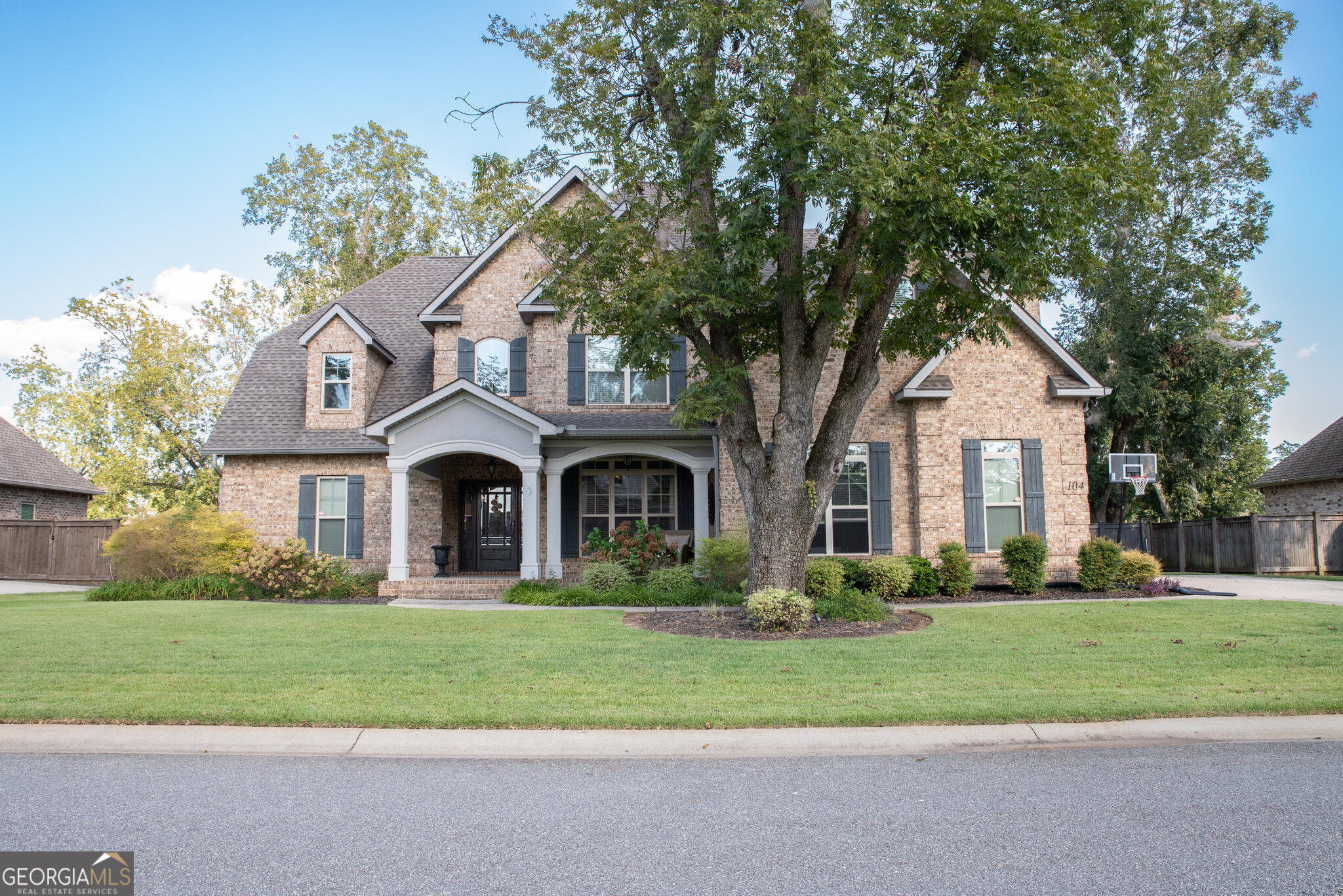 Gunite Pool, Private Theater Room, and So Much More - This Home Truly Has It All. Welcome to this elegantly designed, custom-built home in the highly sought-after Tiffany Development, nestled in a peaceful pecan grove. Built by Trinity Homes with Tier 1 upgrades as standard, this home goes above and beyond with 25+ additional upgrades inside and out. Interior Highlights: * Ceramic plank tile flooring throughout the first floor & bathrooms (hardwood look with easy-care durability) * Designer lighting fixtures in every room * Satin-finish interior paint - beautiful and washable * Luxurious 60 oz. stain-resistant carpet upstairs * Upgraded garage door with quiet motor and natural light windows * Private theater room with 1-ton mini-split heat pump (under warranty) * Energy recovery ventilation system brings in fresh air Exterior Highlights: * 16' x 30' gunite pool with attached hot tub, both heated * Custom flagstone patio with pergola, fire pit & built-in gas BBQ * Buried propane tank for clean aesthetics and extra yard space * Professionally installed landscape lighting * Custom-stained wood accents to blend indoor & outdoor living * Wired back porch-perfect for game day entertaining Additional Features: - Allergy-friendly, smoke-free home - Professionally cleaned twice a month since built - Abundant storage throughout, plus a two-wing attic and additional attic space Why wait (and pay more) to build a pool? This backyard oasis is already completed-saving you time, money, and the construction hassle! Come see...starting on the week of September 22!