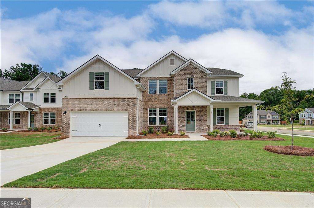 Welcome to the Kingston Subdivision, proudly built by DRB Homes-where quality craftsmanship meets refined design. This exquisite to-be-built single-family residence showcases a stunning Craftsman-style exterior, thoughtfully designed with curb appeal and timeless elegance in mind. Located within a gated community, this home offers peace of mind, privacy, and exclusivity. Featuring the Meridian II floor plan, this expansive layout offers approximately 3,546 heated square feet of thoughtfully planned living space. With 5 generously sized bedrooms, 4 full bathrooms, and a dedicated home office, this home is ideal for growing families, multigenerational living, or those seeking flexible living arrangements. On the main level, you'll find a spacious guest ensuite bedroom, perfect for visitors or as a private retreat. The open-concept design seamlessly connects the chef-inspired kitchen, dining area, and great room, creating an ideal space for entertaining and daily living. The kitchen is beautifully appointed with premium quartz countertops, designer cabinetry, an expansive center island, and stainless steel appliances, offering both functionality and style. A separate soaking tub adds a spa-like element to the main-level bath. Upstairs, discover four additional large bedrooms, including the luxurious owner's suite, which features a grand extended sitting area-perfect for a reading nook or private lounge. The owner's bath offers elevated finishes, including a soaking tub, dual vanities, and a separate shower for a spa-inspired experience. With upscale finishes, spacious design, and a prime location within a secure, gated neighborhood, this home combines luxury and comfort to create the perfect living environment. Don't miss your opportunity to personalize this beautiful new construction home in Kingston Subdivision by DRB Homes. Please note: If the buyer is represented by a broker/agent, DRB REQUIRES the buyer's broker/agent to be present during the initial meeting with DRB's sales personnel to ensure proper representation.