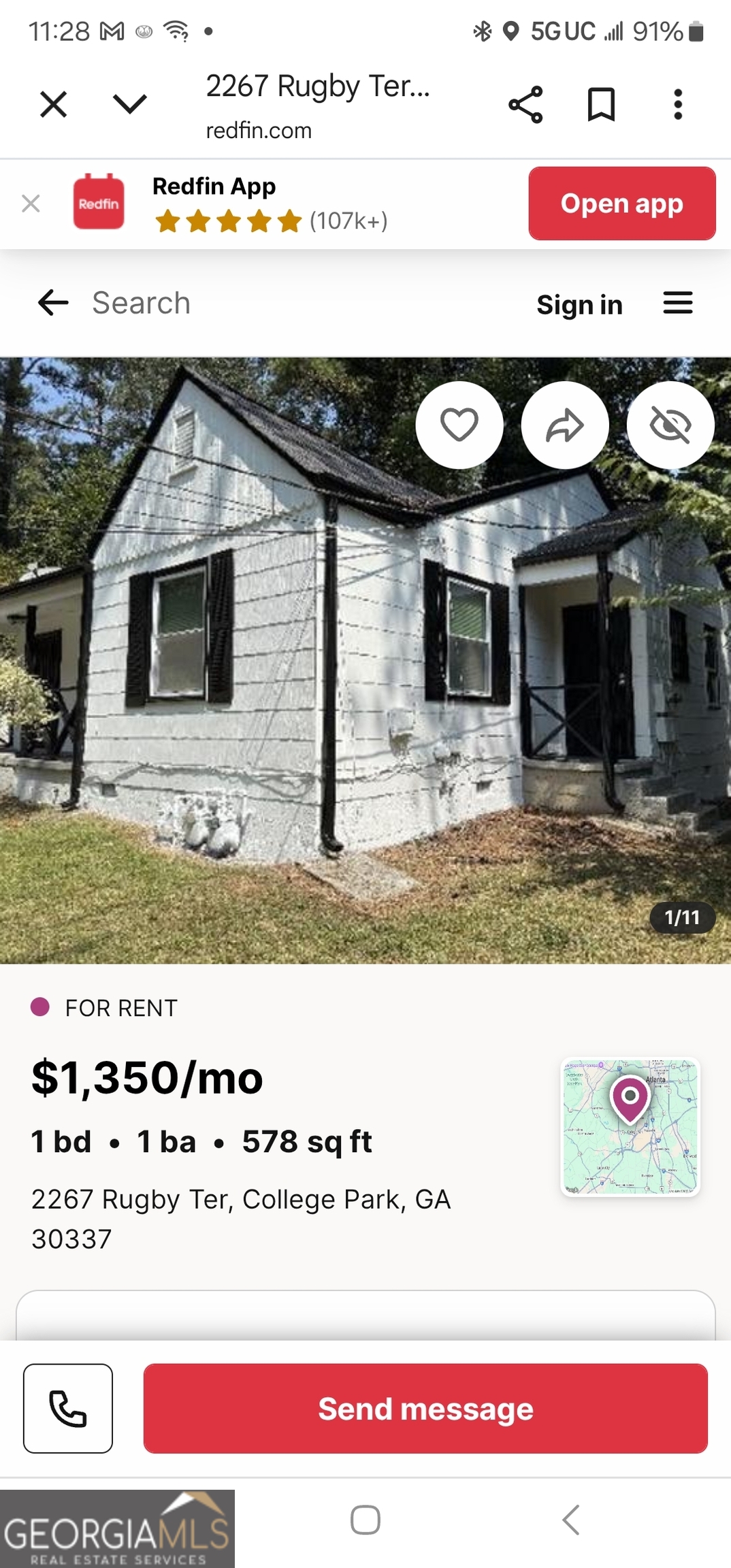 Atlanta, Georgia 30337, United States, 1 Bedroom Bedrooms, ,1 BathroomBathrooms,Residential,Active,215051