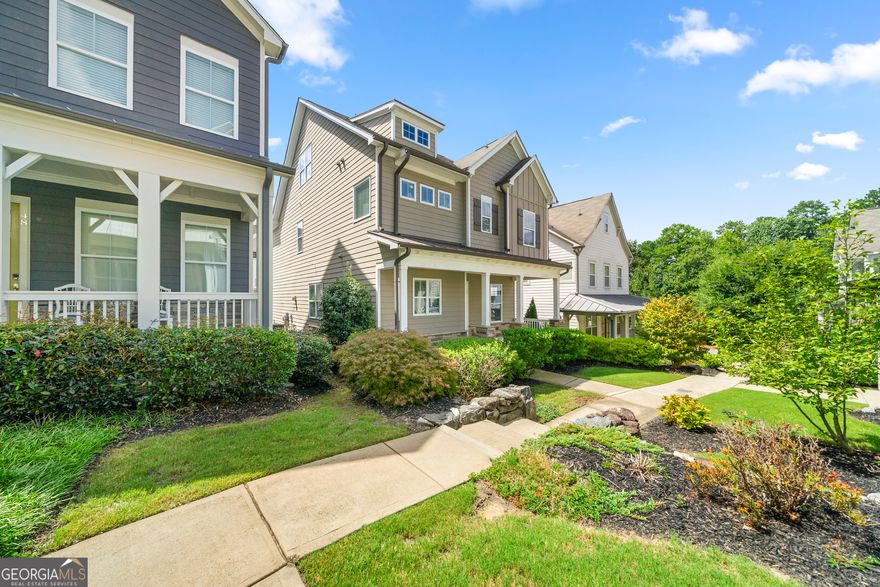 Welcome to 52 Lathhouse Lane, a beautifully maintained 4-bedroom, 3.5-bath home located in a quiet, friendly community in sought-after East Cobb. This light-filled home offers an open-concept main floor with gleaming hardwoods, high ceilings, and a seamless flow between the living, dining, and kitchen areasCoperfect for entertaining or cozy nights in. The kitchen features rich espresso cabinets, granite countertops, a spacious island with bar seating, and stainless steel appliances.    Upstairs, youCOll find generously sized bedrooms and a serene primary suite with a walk-in closet and en-suite bath. The exterior boasts charming curb appeal, a two-car garage, and low-maintenance landscaping.    Enjoy easy access to schools, local shops and restaurants. Whether you're looking for a primary residence or an investment opportunity, this home offers it all.    Currently tenant-occupied Co showings available by appointment only.  Schedule a viewing today and see everything this stunning home has to offer!