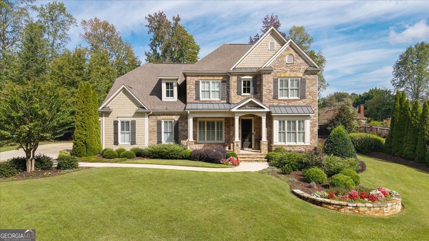 PRICE IMPROVEMENT! Meticulous, Freshly Painted, Move-In Ready, 5 Bedroom/4.5 Bath Executive Home combines luxury and comfort in West Cobb. Spacious and Bright Open Concept Layout with quality finishes and Hardwood Flooring. Chef's Kitchen comes complete with an expansive island, double ovens, walk-in pantry, open to Breakfast and Fireside Family room with coffered ceiling. Primary Suite on main. Formal Dining Room with Butler's Pantry, Office, Laundry and Mud rooms complete the first level. Upstairs includes 4 spacious secondary bedrooms with generous closet space, 1 Jack and Jill and 2 ensuite Baths. Oversized additional Flex space for Media, Exercise or Play Room. Enjoy quiet and tranquility from the Rocking Chair Front Porch or the Private Fenced backyard Oasis, including a deck and Patio with Fireplace. Beautifully surrounded by Impeccable and Professionally landscaped grounds with views of Kennesaw Mountain. 3 car garage. Warm and established neighborhood of fine homes with Prime and Central location. Close proximity to Award Winning Schools - Harrison High School, Mt. Paran Christian School and The Walker School. Convenient to Kennesaw Mountain, Marietta Square, Marietta Country Club, Shopping, Dining, Parks, & Hospitals. Easy Access to Barrett Parkway, 575 and 285. Private showings by appointment only through Showing Time.