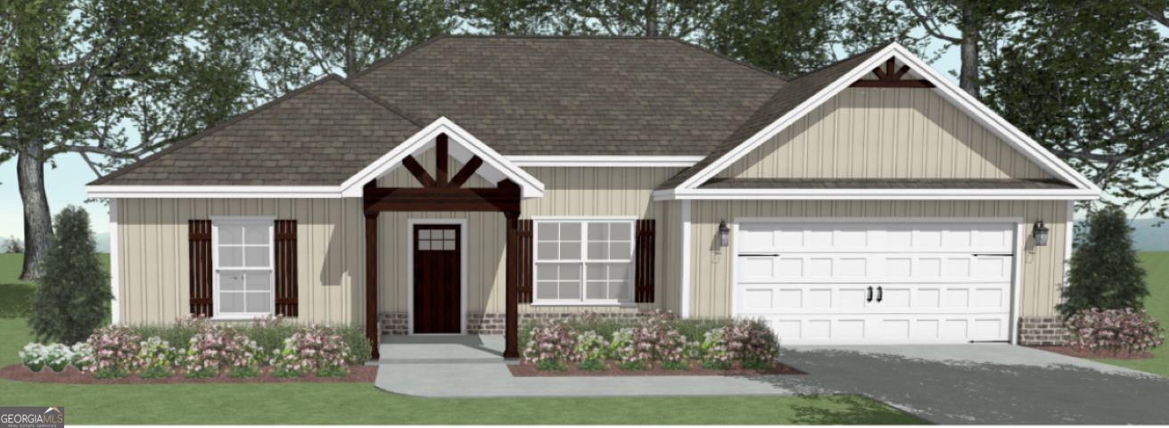 100% USDA FINANCING AVAILABLE! $3,000 CLOSING COST CONTRIBUTION OFFERED BY BUILDER WHEN FINANCING WITH PREFERRED LENDER & ADDITIONAL LENDER CREDIT OF 1% OF LOAN AMOUNT OFFERED BY PREFERED LENDER! Welcome to "Perrydise" where you can reside in Peace & Comfort in the Adorable "Mary" Floor Plan Built with Quality Construction by Masterpiece Construction featuring 3 Bedroom / 2 Bathrooms Zoned for Excellent Schools & Located in the Popular Avington Glenn Subdivision! This stunning brand-new home offers quality craftsmanship, thoughtful design, and a prime location just minutes from Downtown Perry, shopping, dining, entertainment, I-75, and the Georgia National Fairgrounds. The exterior features energy-efficient hard board siding with brick skirt accent, 30-year architectural shingles, and charming cedar columns, shutters, and decorative accents. A craftsman-style front door opens into a beautifully finished interior with a gorgeous custom trim package and Luxury Vinyl Plank flooring throughout-NO CARPET! The popular open floor plan boasts a spacious great room with gas fireplace, open to the chef's kitchen complete with custom cabinetry, decorative hood vent, designer countertops, under-cabinet lighting, gorgeous backsplash, walk-in pantry, and a large island with stainless steel farm sink and breakfast bar. The adjoining dining area features French doors for abundant natural light and direct access to the covered back porch. The split bedroom plan highlights a large primary suite with double box tray ceiling and a spa-like bath featuring dual vanities with decorative mirrors, an oversized custom tile shower with dual shower heads, and a huge walk-in closet. Spacious guest bedrooms offer ample closets and easy access to a well-appointed hall bath. Outdoor living is a delight with a covered back porch wired for outdoor TV, overlooking a private backyard with privacy fence and no back neighbors. Additional features include Tile flooring in baths and laundry, 2" faux wood blinds, Pre-wired security system, 2-car garage with storage room, Full sprinkler system with 10 pallets of sod, Upgraded cellulose insulation & more. This home combines modern efficiency, elegant finishes, and an unbeatable location! Call Today For Your Private Showing!
