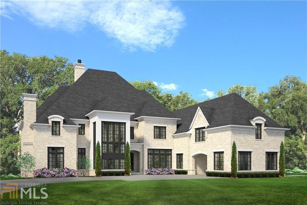 Extraordinary new construction estate nestled on a 2 acre lot in the heart of Buckhead. Four sides brick & limestone transitional architecture featuring 3 levels of curated finishes. Custom iron windows & doors, wide-plank white oak flooring, three-stop elevator, pool & spa, and 4-car garage. Stunning interiors offering herringbone floors, groin-vaulted ceilings, and two-story great room flanked by wall of windows overlooking the private grounds. Gorgeous master-on-main w/ jaw-dropping spa bathroom featuring an oversized walk-in shower with book-matched marble accent wall. Five upstairs en suite bedrooms including teen suite with adjoining bonus room. Finished terrace level offers fireside family room with bar, movie theatre, gym with steam room, wood paneled memorabilia room, and guest suite. This custom estate is the best offering of new construction featuring luxury amenities in a prime location. Estimated completion date is July 2020. Built by Fairchild Custom Homes.