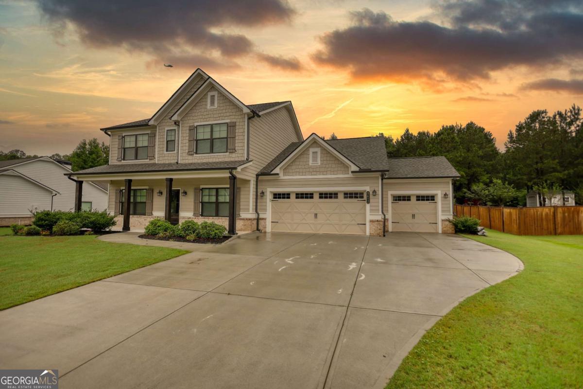 Come see this stunning 4-bedroom, 3-bath home in the desirable Fields at Alcovy Mountains community! This home offers the perfect blend of style and functionality. You'll fall in love with the beautifully designed kitchen featuring quartz countertops, a gas cooktop, wall oven, walk-in pantry, and ample space for cooking and entertaining. The spacious main-level flex room is perfect for an office, playroom, or could be converted to an additional bedroom. Enjoy cozy evenings by the gas-starter fireplace, and appreciate the efficiency of a gas hot water heater. The home is also equipped with a Culligan water filtration system for added convenience and peace of mind. Situated on a large lot, the property includes a 10x12 Tuff Shed for additional storage and outdoor needs. Don't miss your chance to tour this gorgeous home-schedule your showing today!
