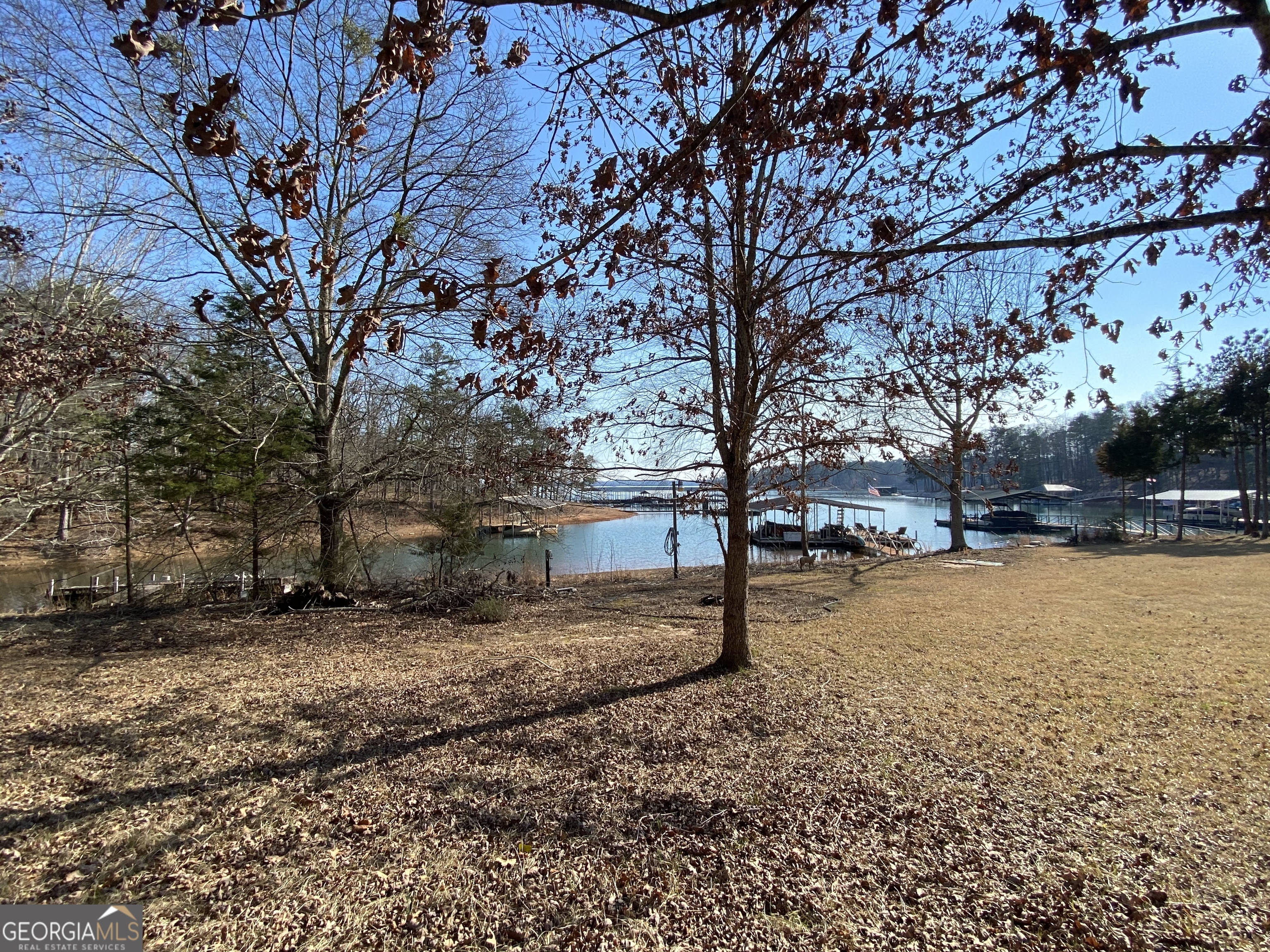 Majestic Shores is an upscale subdivision of newer homes in the sought-after Carter's Ferry area of the lake. You will have easy access to shopping and restaurants in the town of Hartwell. Lakefront and interior lots are available. The lakefront lots have private docks in place and each interior lot includes a private covered slip in the community dock. All of the lots have easy build sites and some are already cleared. The developer is also offering lot/build packages. Lot E is just under 1/2 acre in size and has 107' on the Corps line. The asking price includes a platform dock, but the location is approved for a covered slip dock.