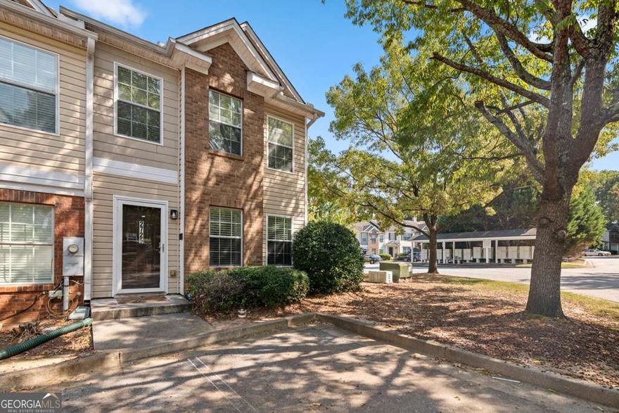 Welcome to your perfect oasis! This stunning end-unit townhome features a desirable roommate floor plan, ideal for comfortable living or easy rental opportunities. With a newer roof, HVAC system, and modern flooring throughout, this home is truly move-in ready.    Bright and inviting, the interior boasts updated lighting and smart switches for added convenience. Enjoy spacious walk-in closets, providing ample storage and organization. Extra visitor parking conveniently located on the side of this townhome making this one of the best lots in the neighborhood.     Located just moments from major highways and a variety of restaurants, this home offers both accessibility and a vibrant lifestyle. Rentals are allowed.