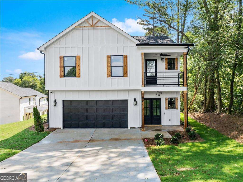 USDA ELIGIBLE, Discover this stunning 4-bedroom, 2.5-bath home steps from downtown Clarkesville and across from the historic courthouse. Enjoy mountain views, custom finishes, and a chef's kitchen with a pot-filler and custom cabinetry. Outdoor spaces include a tiled balcony with panoramic views, a private back porch, and an irrigated, landscaped yard. With its prime location and thoughtful design, this home is a rare Clarkesville gem.