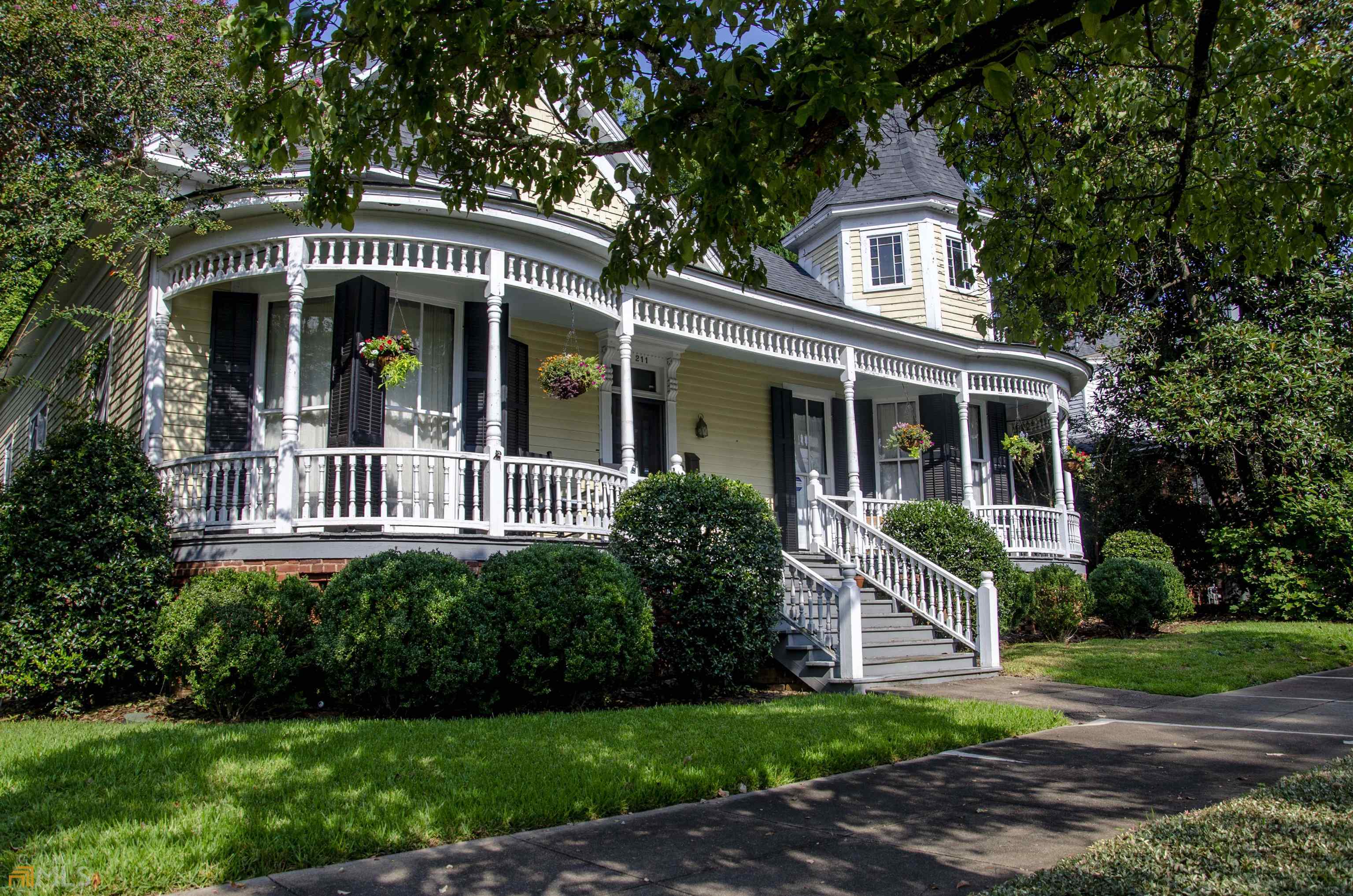 This 1894 Queen Ann Victorian house is located on Milledgeville's most beautiful historic block, one block south of Georgia College's front campus lawn. Grandfathered as a duplex (and metered separately), the property has an excellent rental history.